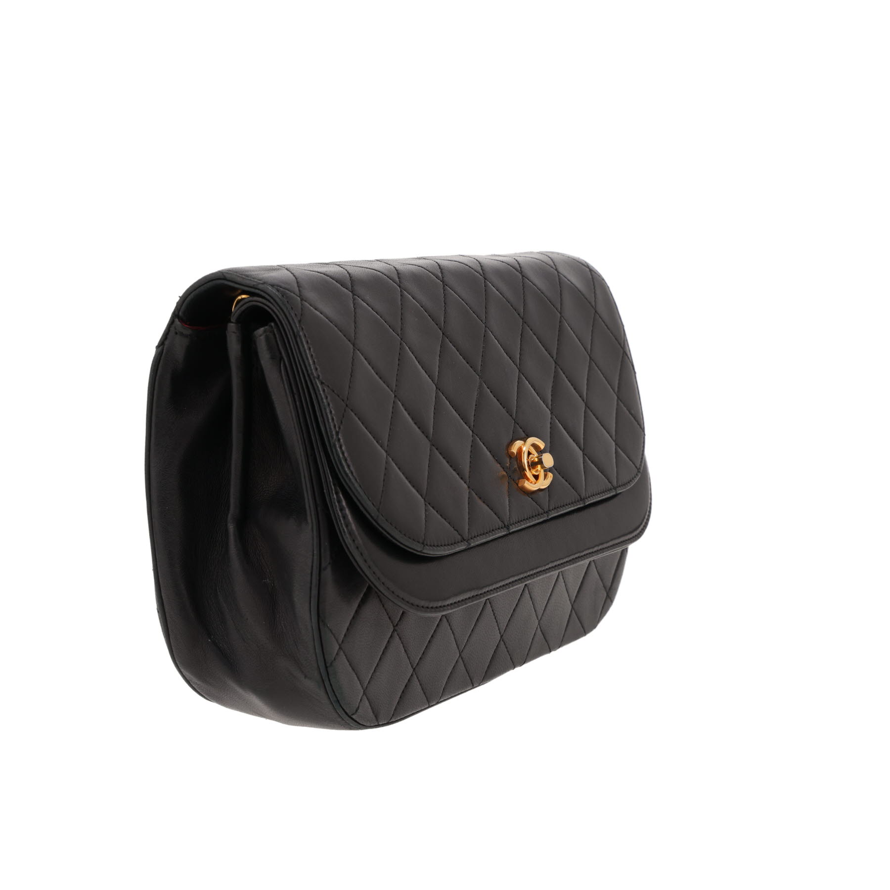 Chanel  Vintage handbag  in black quilted leather