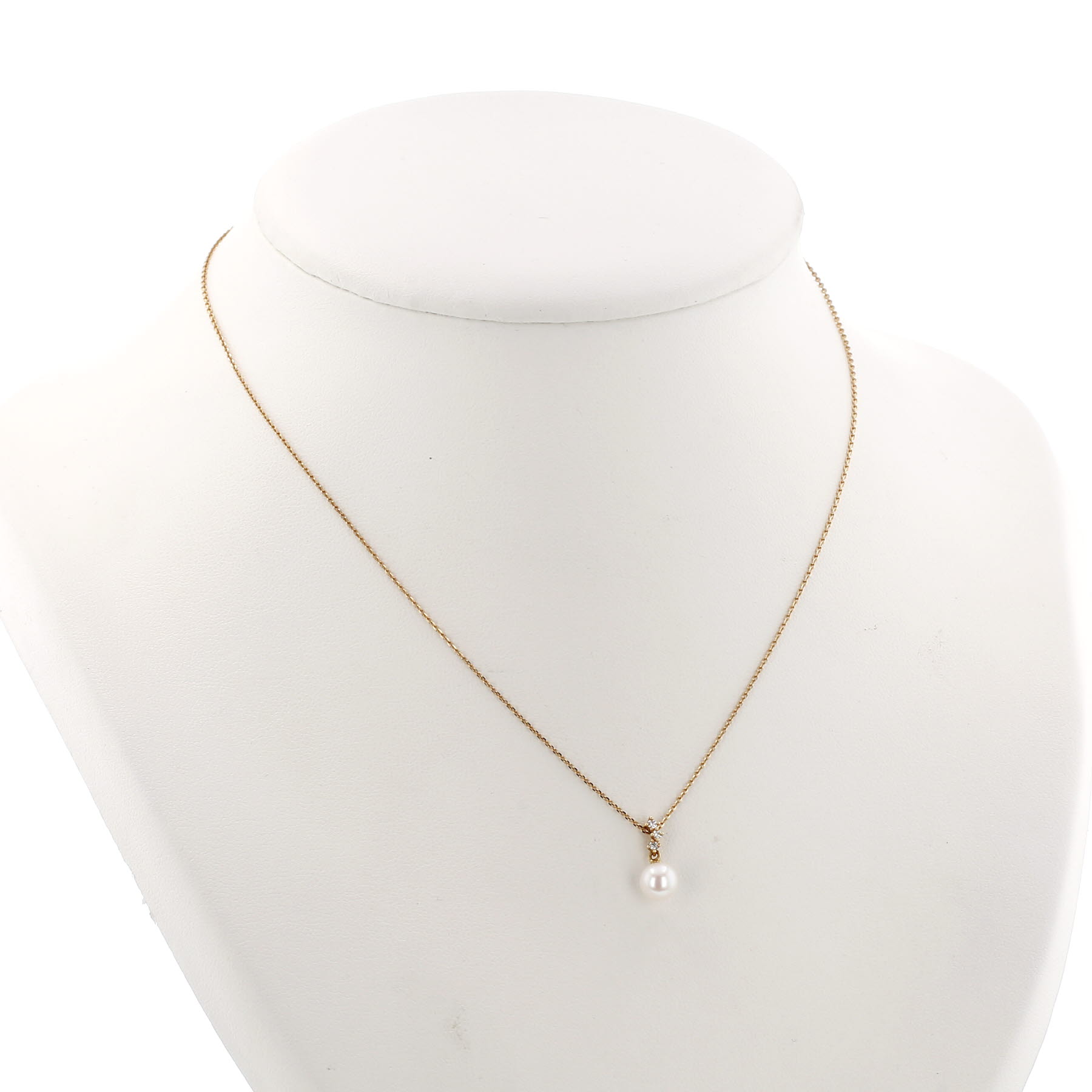 Pendentif Tasaki  en or jaune, diamants et perle de culture