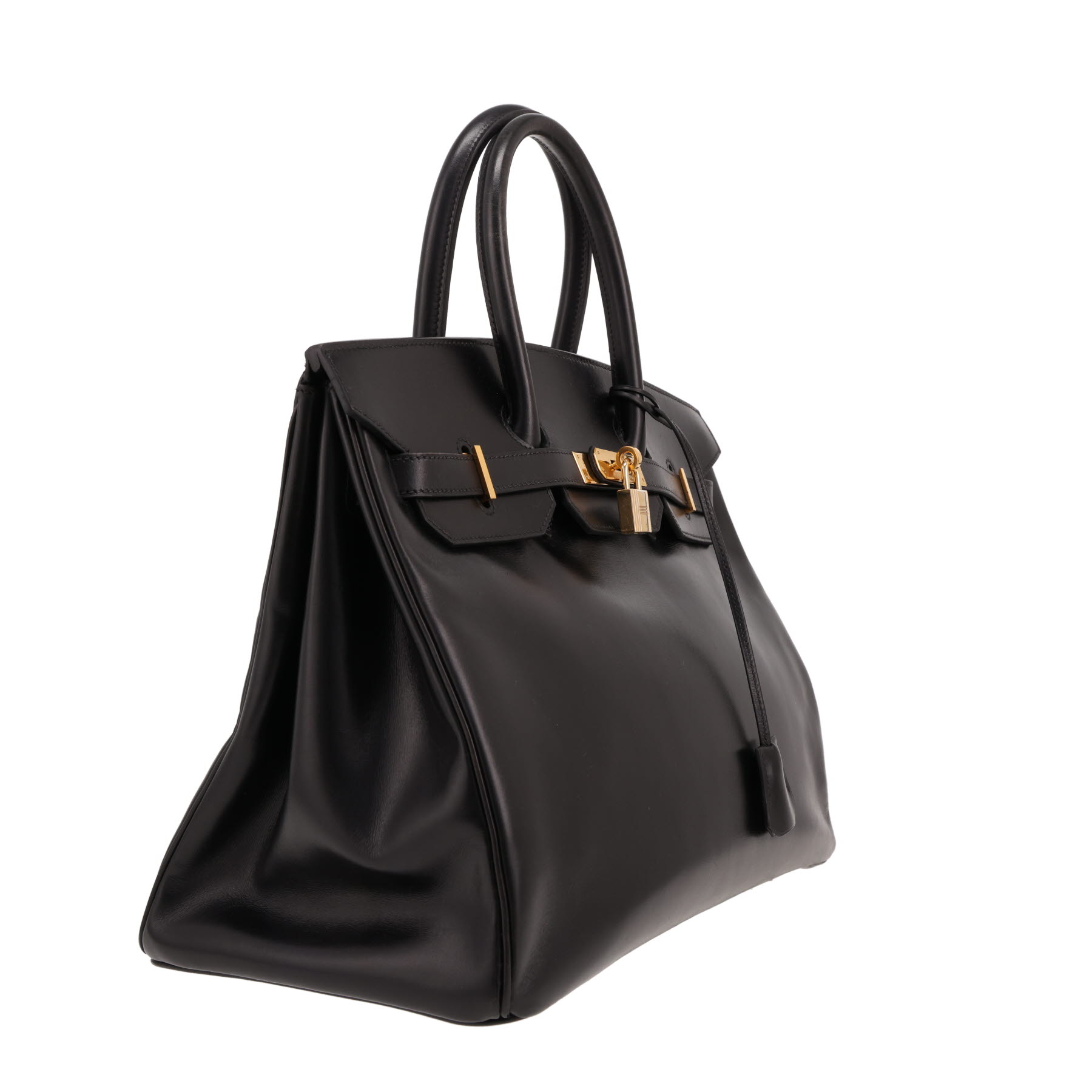 Hermès  Birkin 35 cm handbag  in black box leather