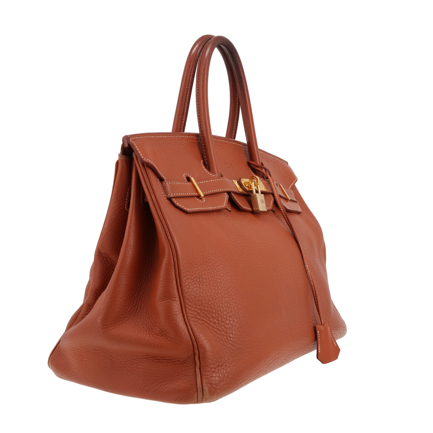 Hermès  Birkin 35 cm handbag  in brown leather taurillon clémence