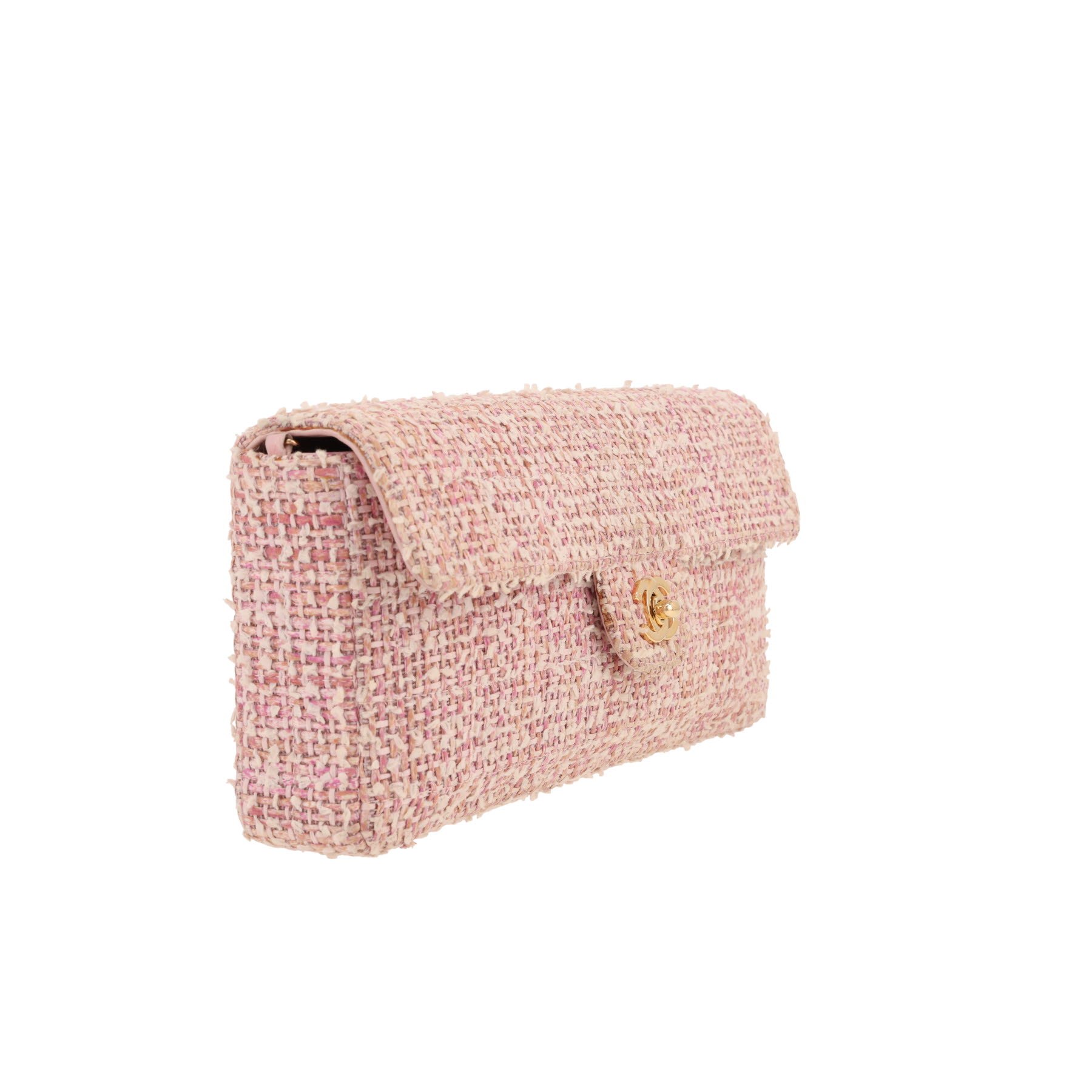 Sac à main Chanel  Choco bar en tweed rose