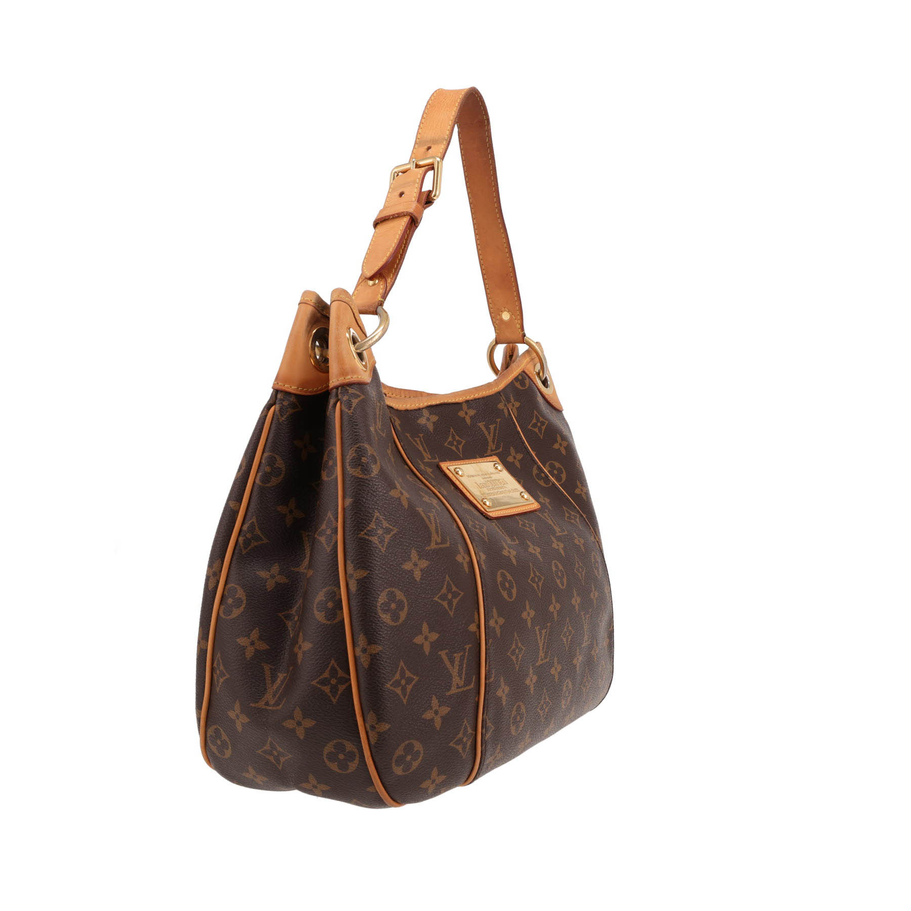 Sac à main Louis Vuitton  Galliera en toile monogram marron et cuir naturel