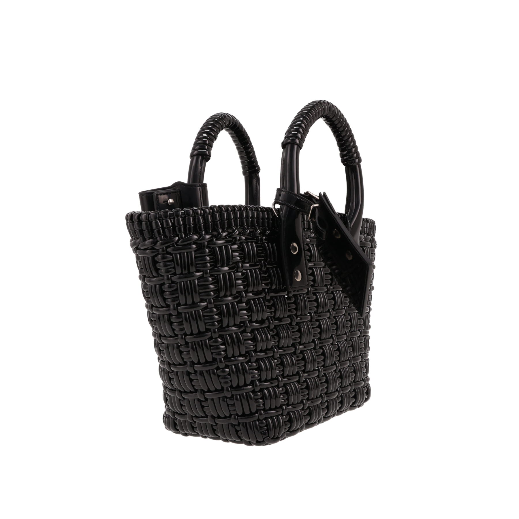 Sac cabas Balenciaga  Bistrot Panier en cuir noir et cuir naturel