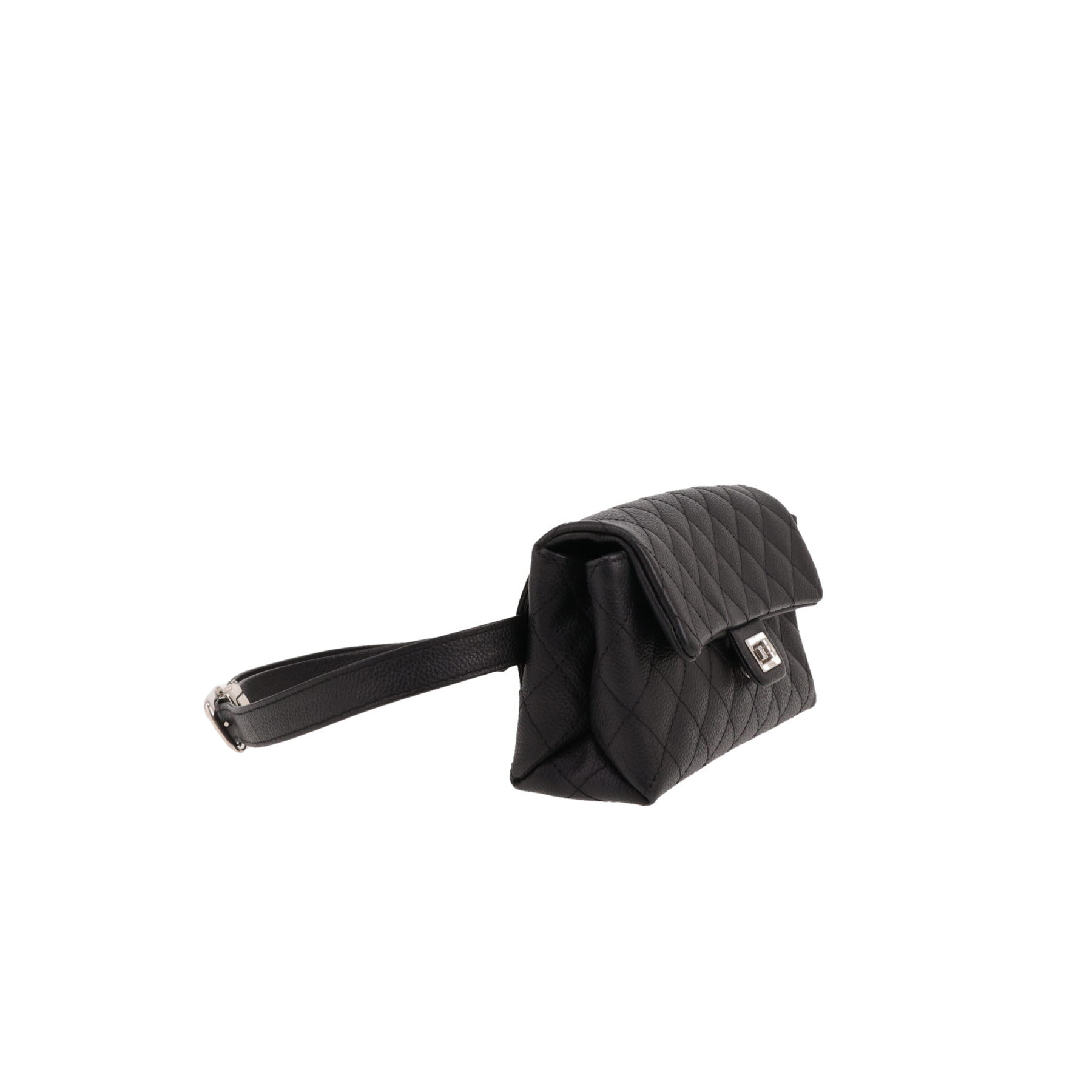 Chanel belt bag  Noir quilted grained leather belt bag