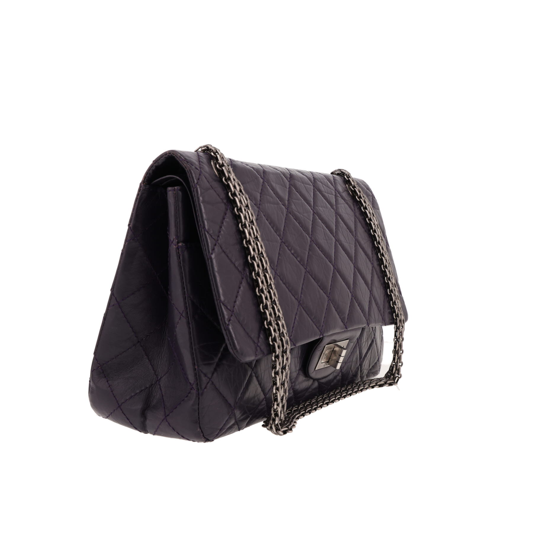 Borsa a tracolla Chanel  2.55 in pelle trapuntata viola