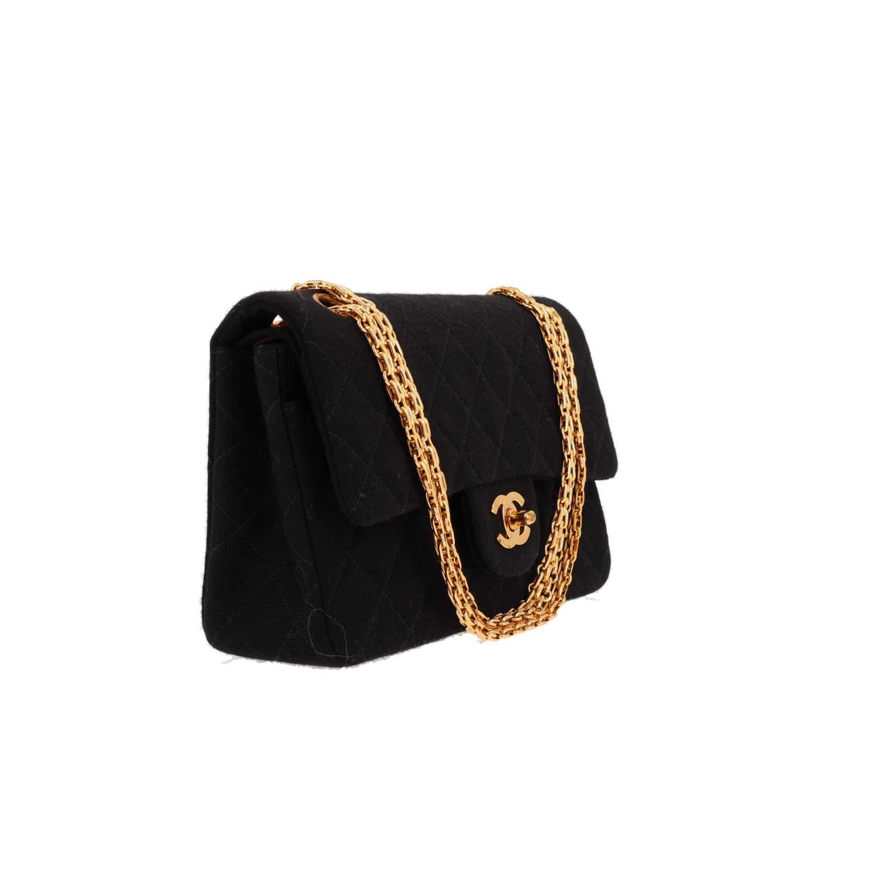 Sac à main Chanel  Timeless Petit en jersey matelassé noir