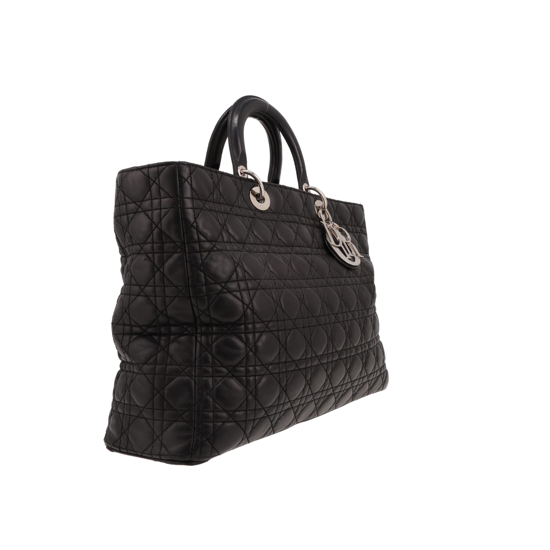 Borsa Dior  Lady Dior in pelle cannage nera