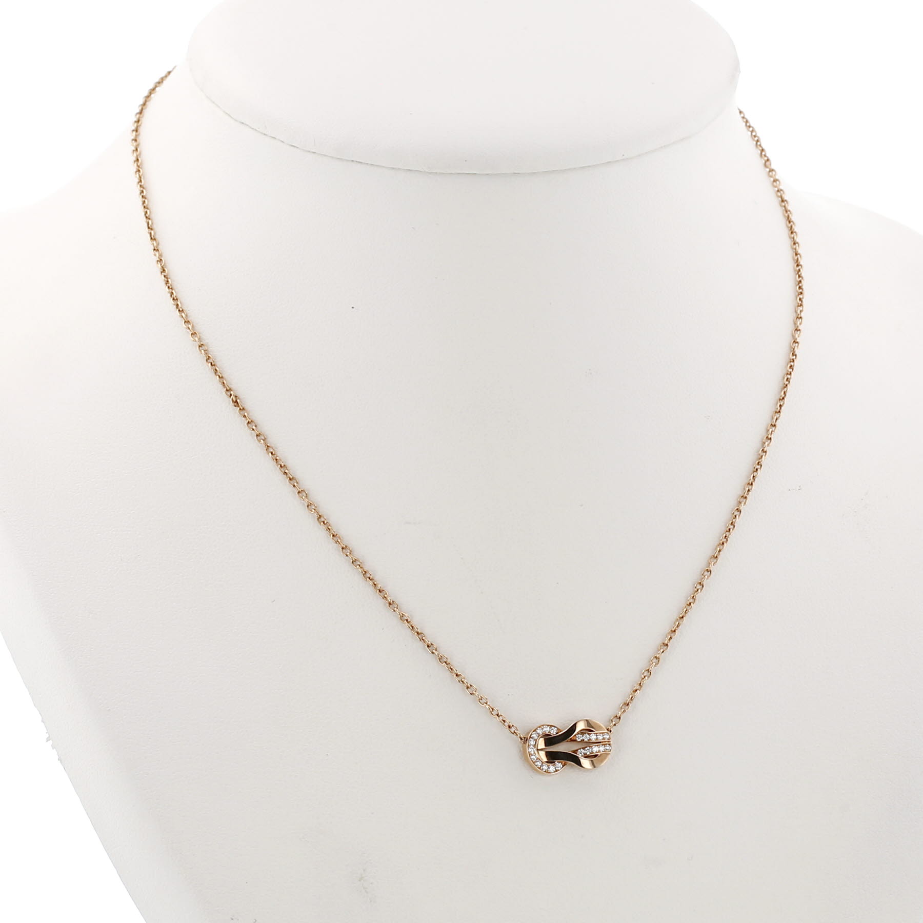 Collier Fred Chance Infinie moyen modèle en or rose et diamants