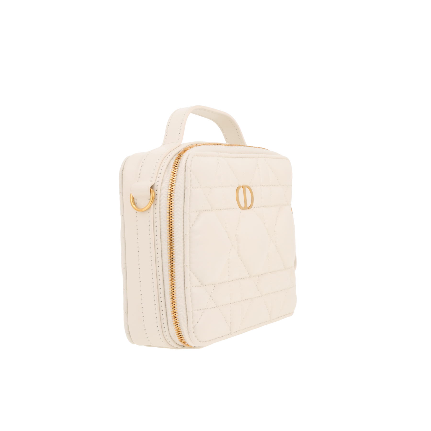 Bolso bandolera Dior  Caro en cuero cannage blanco