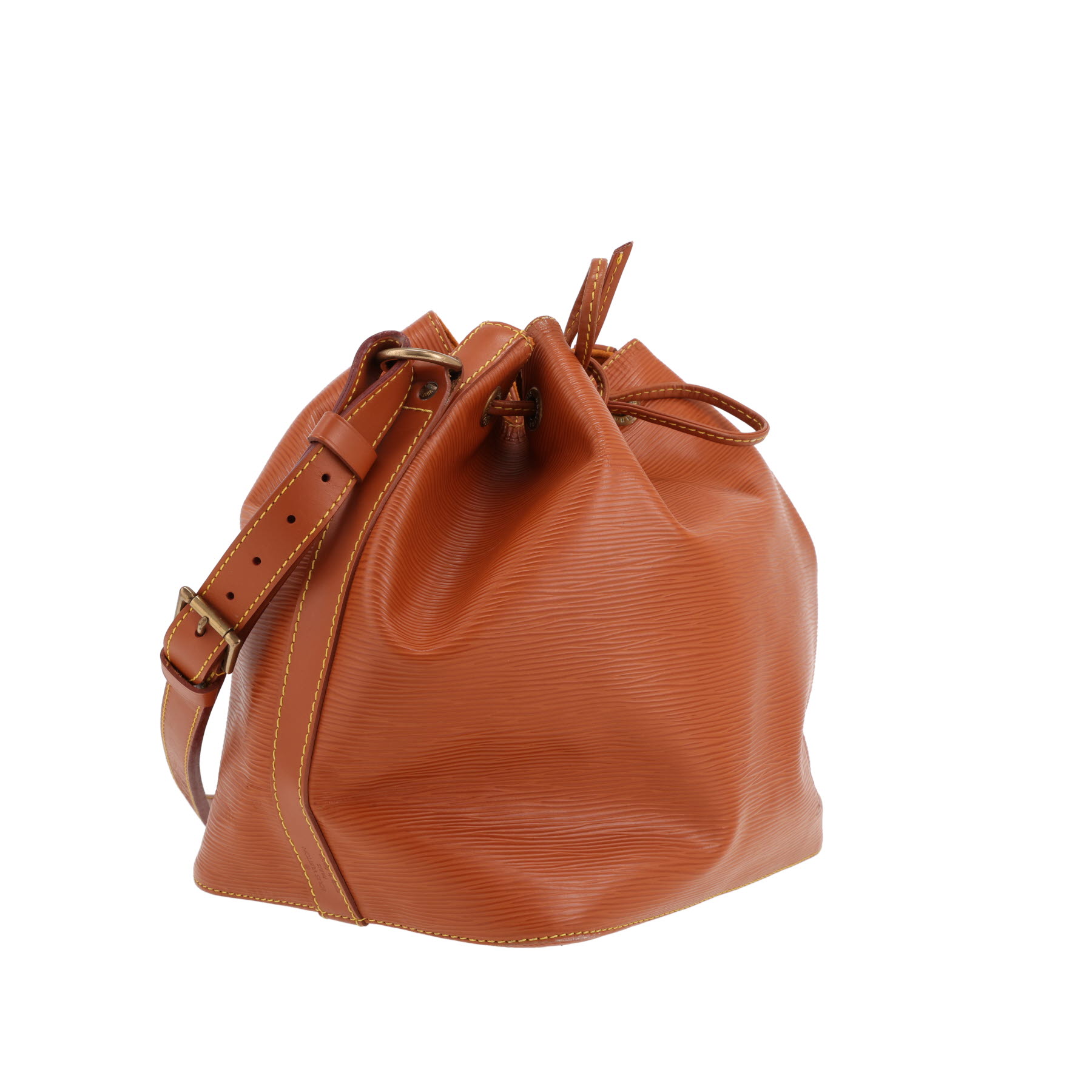 Bolso de mano Louis Vuitton «Petit Noé» de piel Épi marrón
