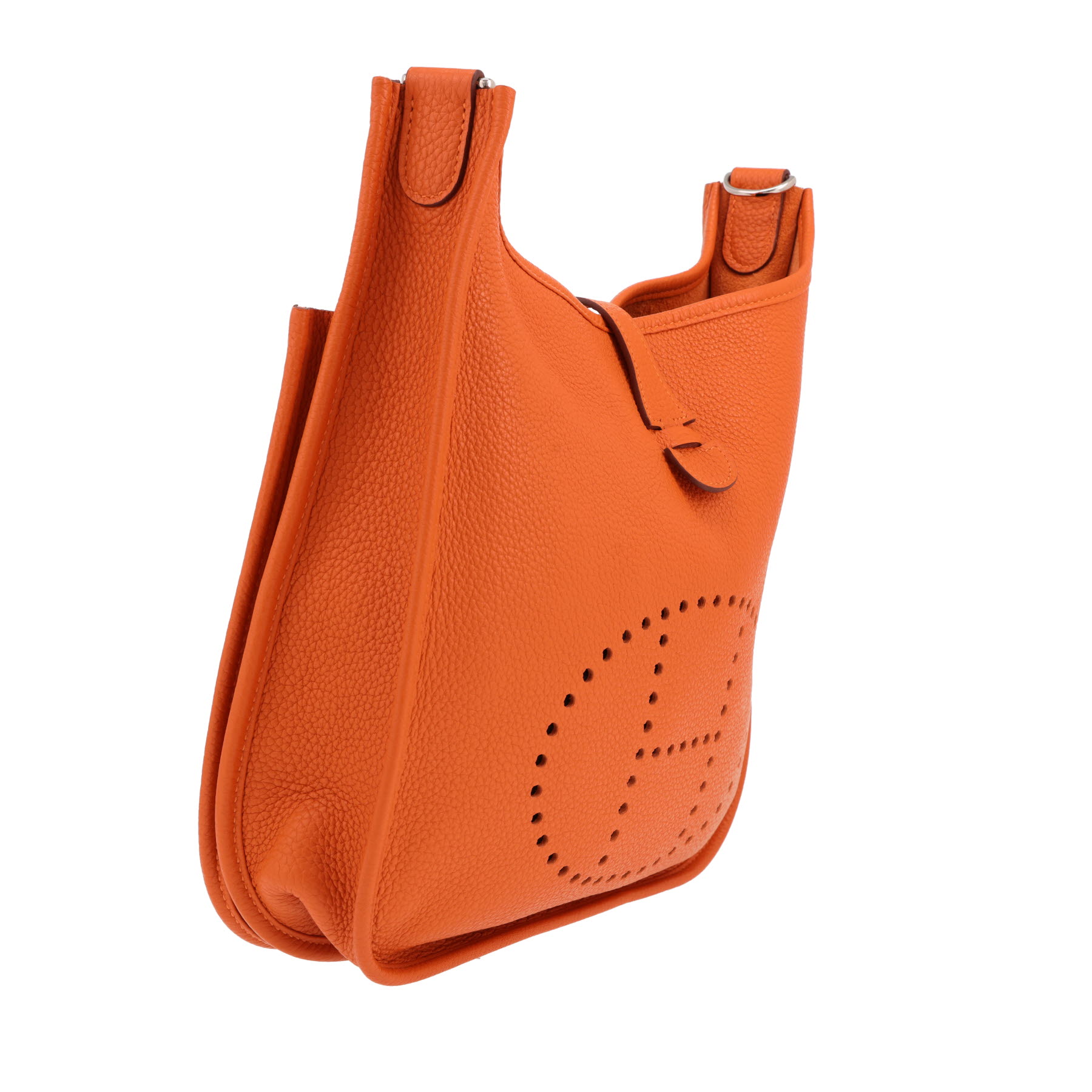 Hermès  Evelyne shoulder bag  in orange togo leather
