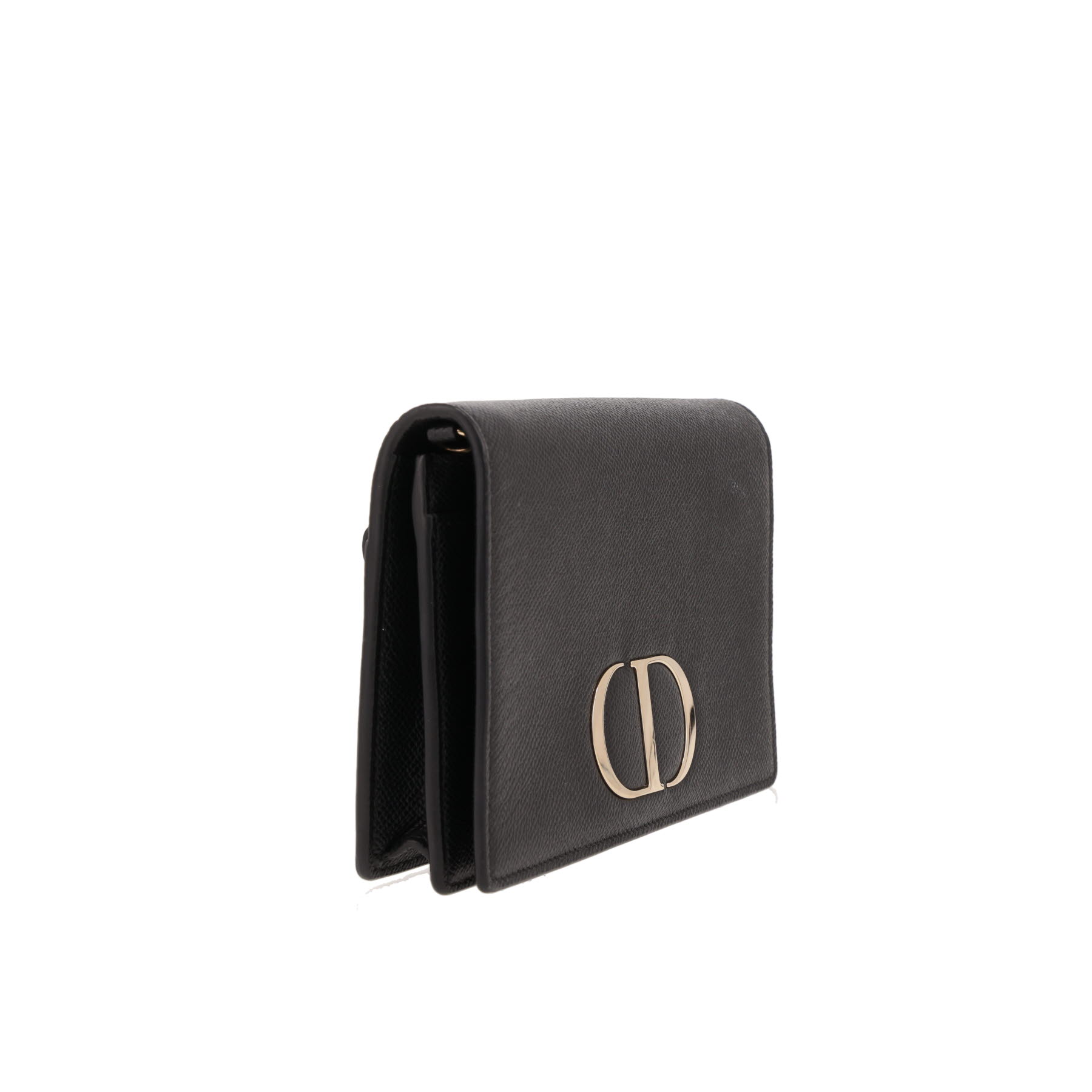 Dior  30 Montaigne shoulder bag  in black grained leather