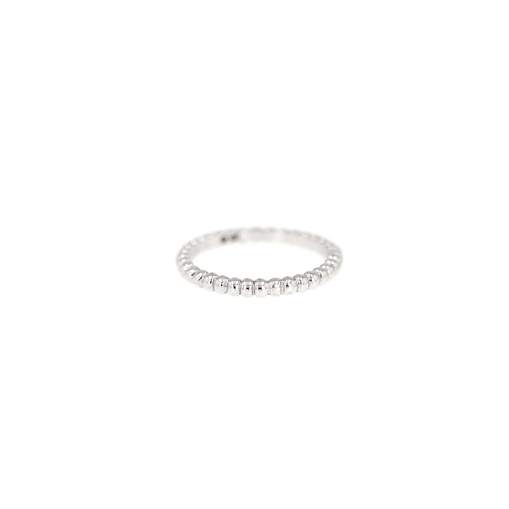 Van Cleef & Arpels Perlée small model ring in white gold