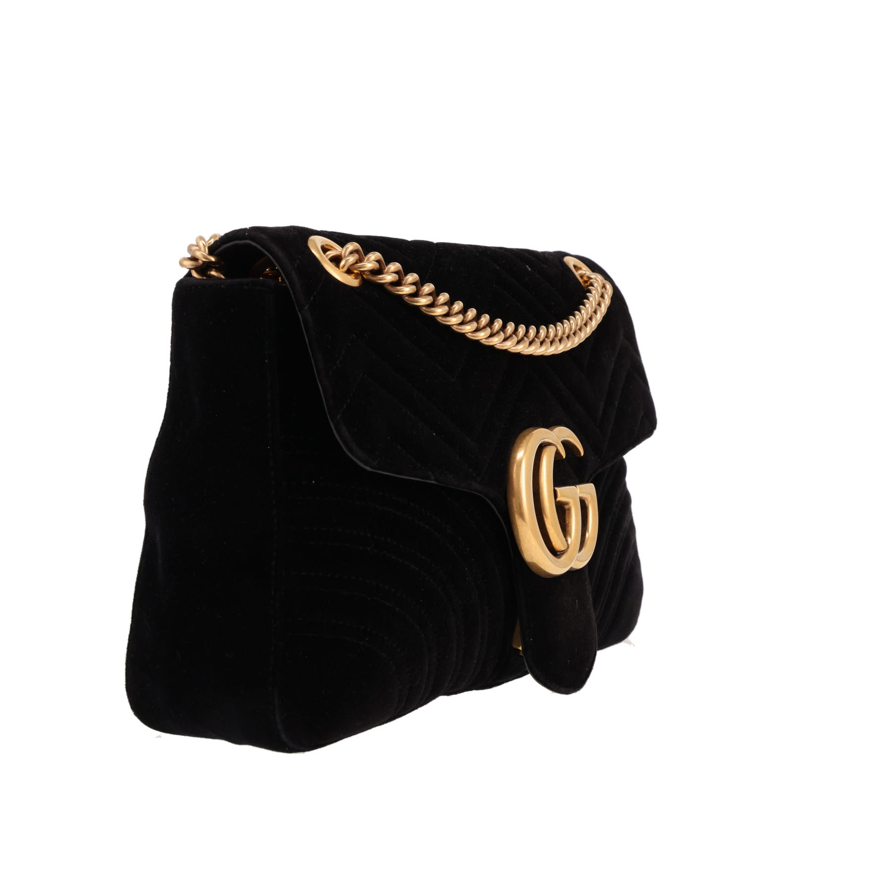 Bolso bandolera Gucci  GG Marmont en terciopelo negro