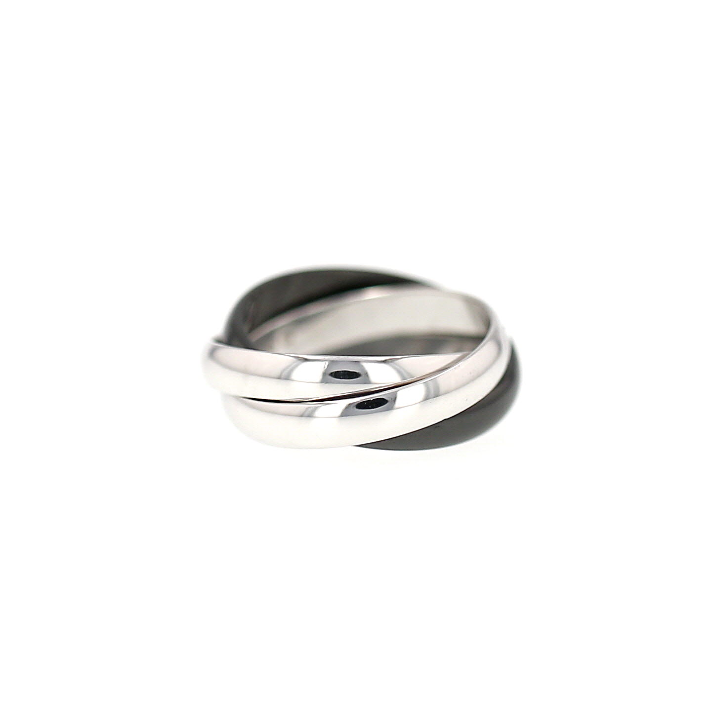 Cartier Trinity ring in white gold and ceramic
