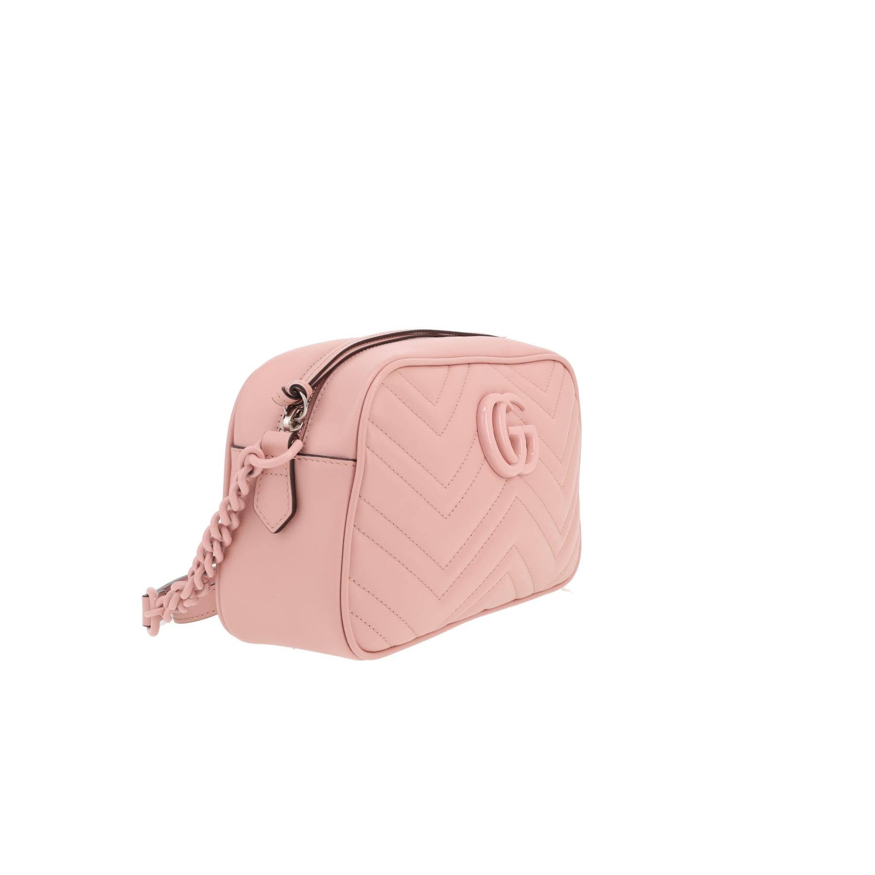 Gucci  GG Marmont Camera shoulder bag  in pink quilted leather