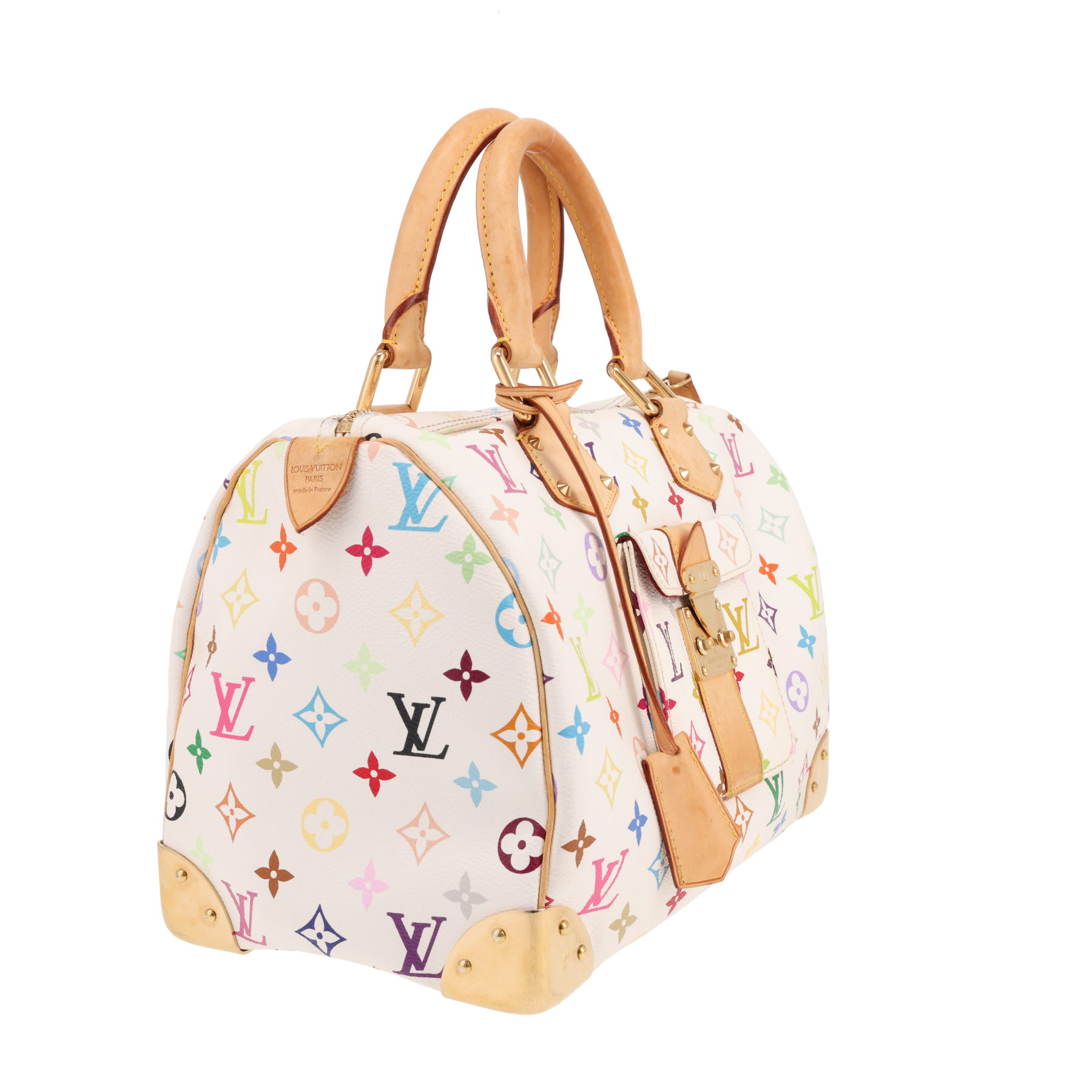 Louis Vuitton  Speedy 30 Édition Limitée handbag  in white and multicolor canvas