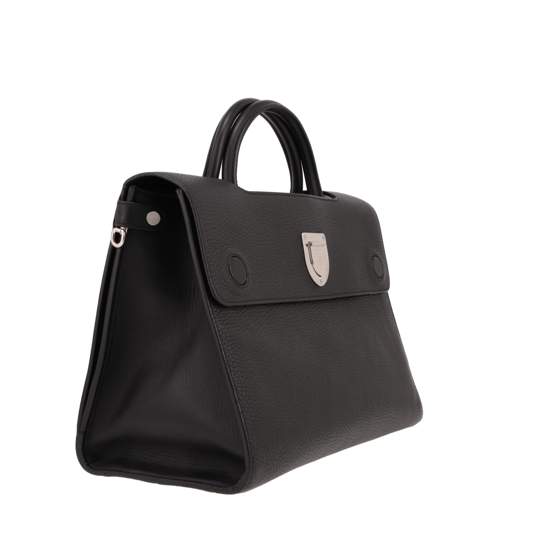 Dior  Diorever shoulder bag  in black grained leather