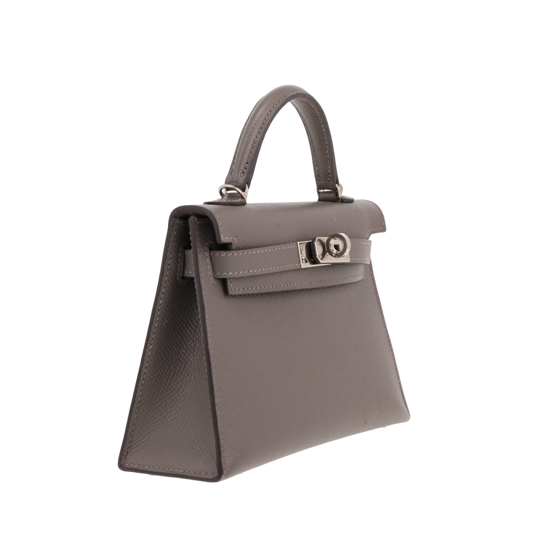 Hermès  Kelly 20 cm shoulder bag  in Gris Meyer epsom leather