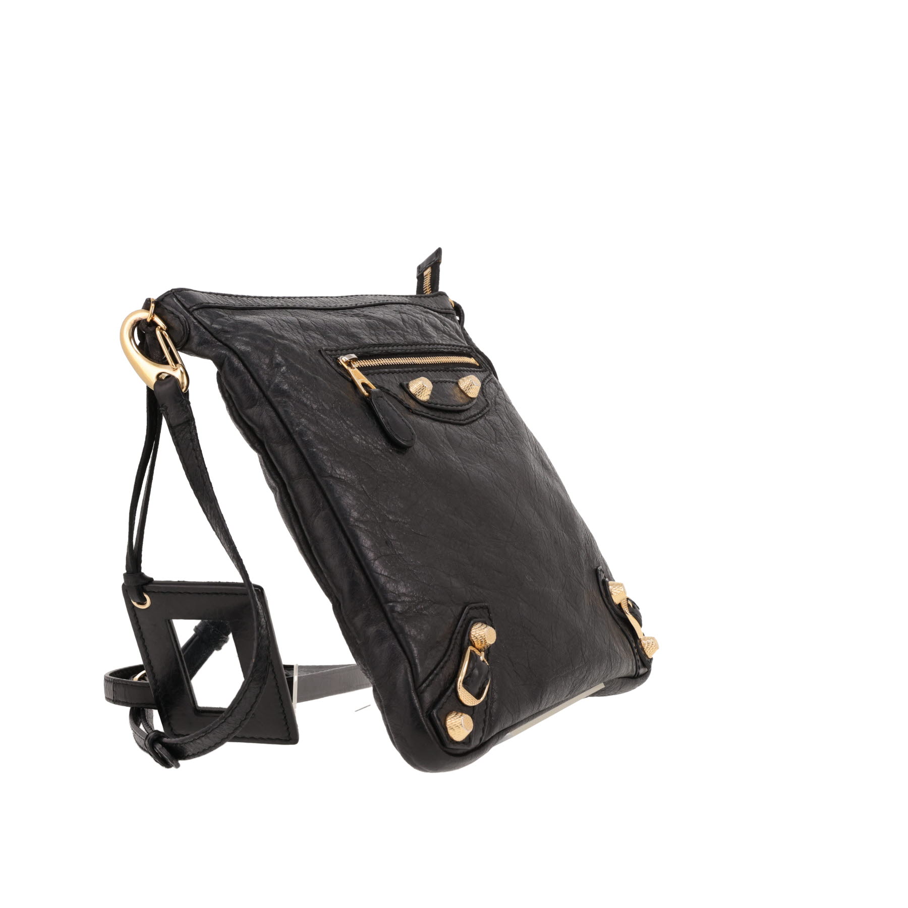 Sac bandoulière Balenciaga  City en cuir vieilli noir