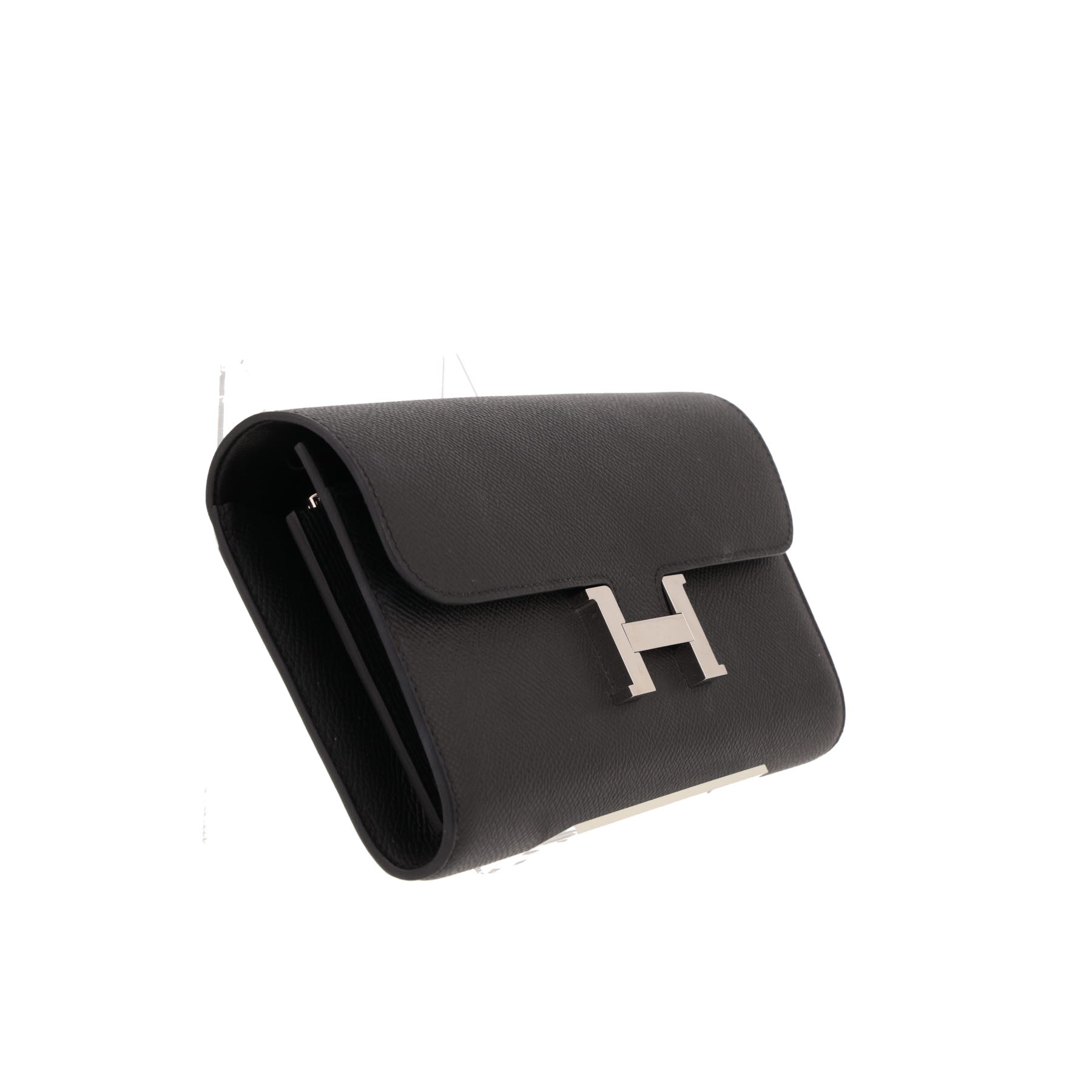 Hermès  Constance Long To Go shoulder bag  in black epsom leather