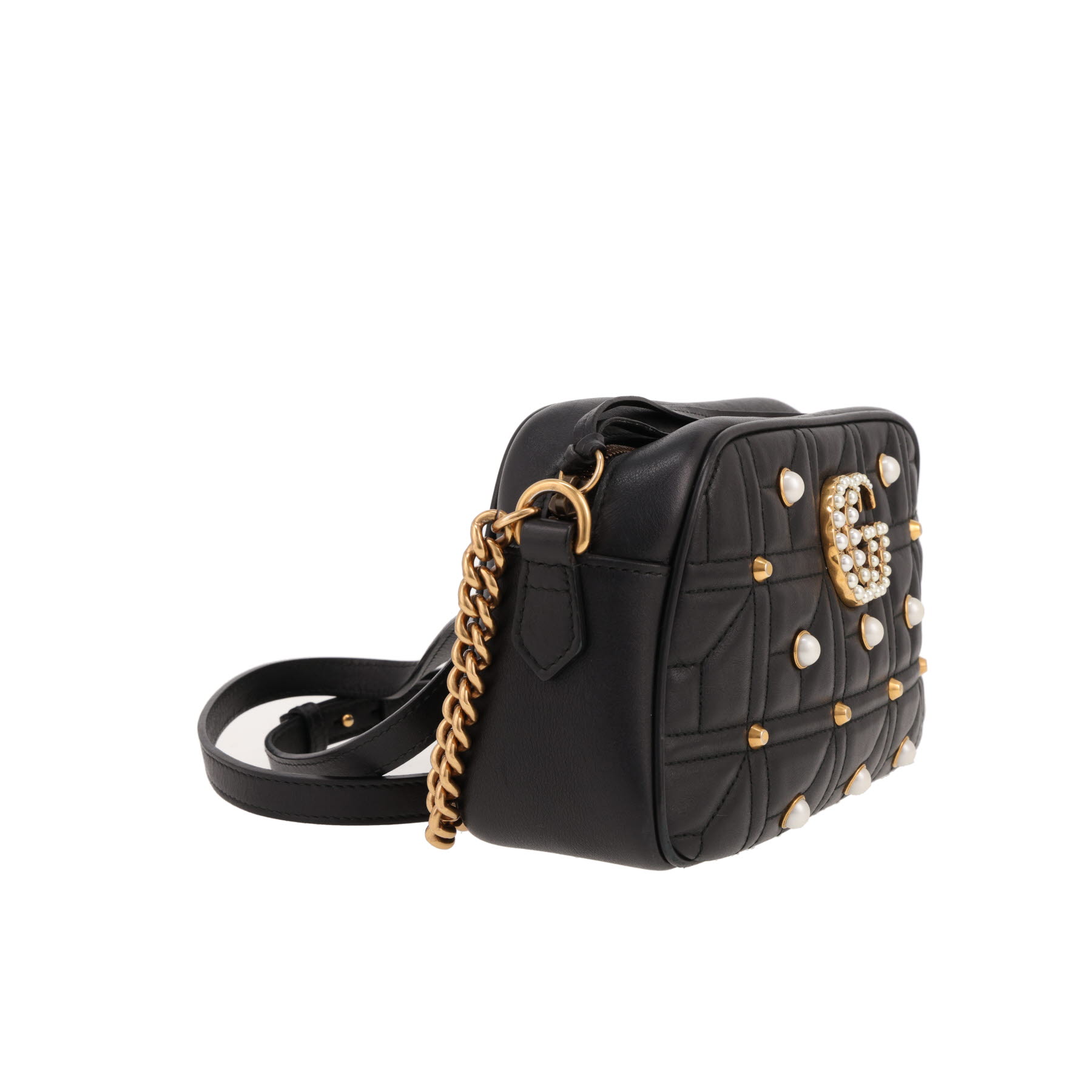 Sac bandoulière Gucci  GG Marmont Camera en cuir matelassé noir