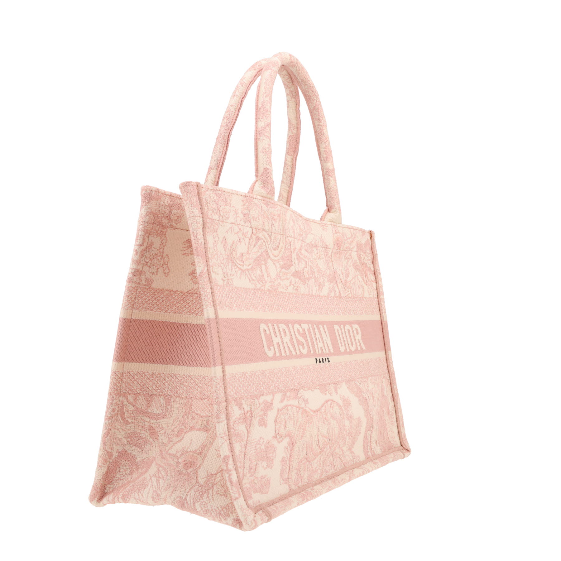 Dior  Book Tote medium model  shopping bag  in pink canvas