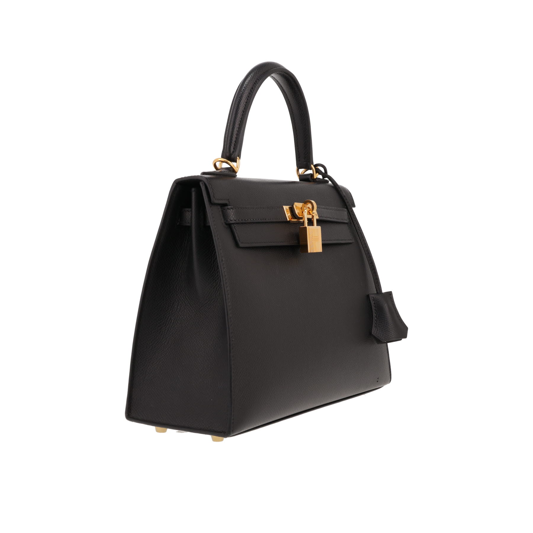 Hermès  Kelly 25 cm handbag  in black epsom leather