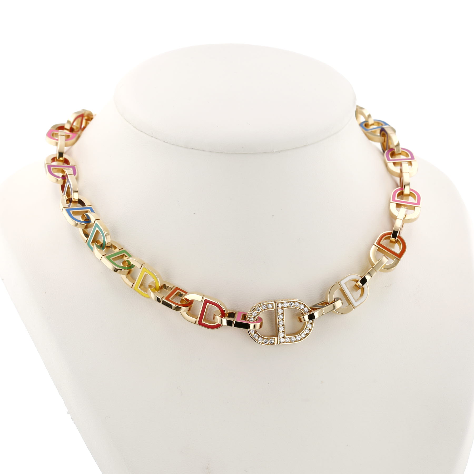Collier Dior Color Dior en or jaune, diamants et laque