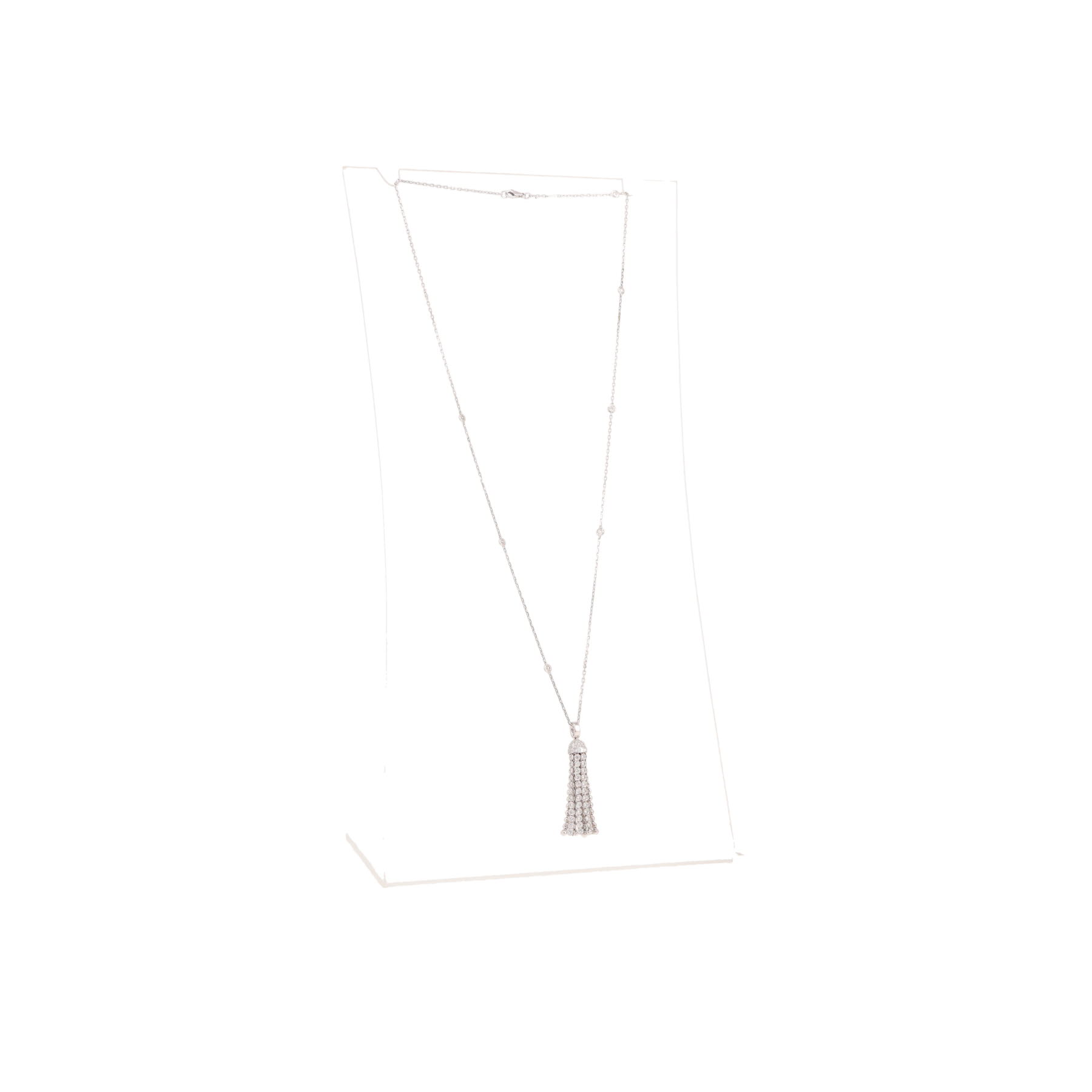 Sautoir Boucheron Pompon en or blanc et diamants