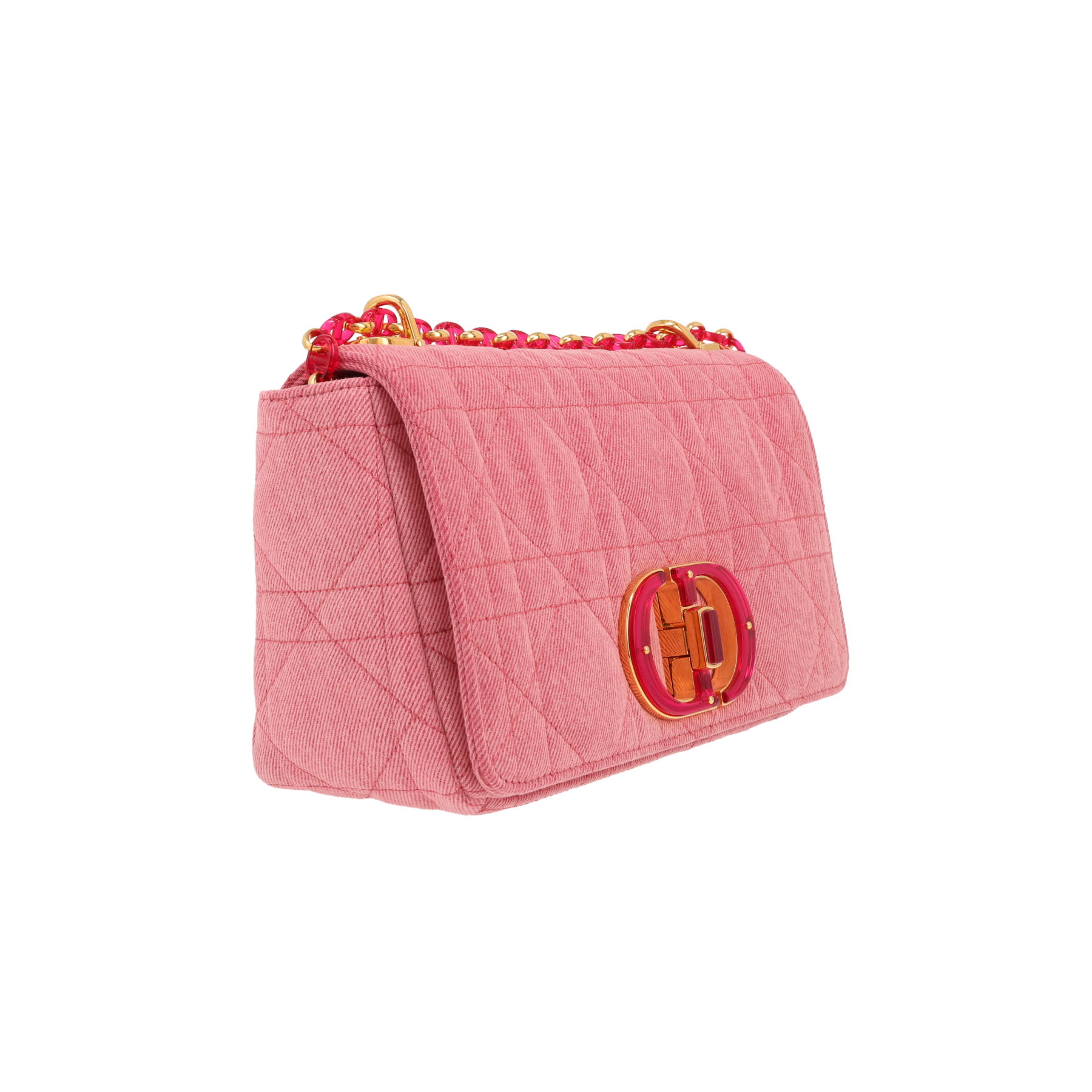 Bolso de mano Dior  Caro en lona denim rosa