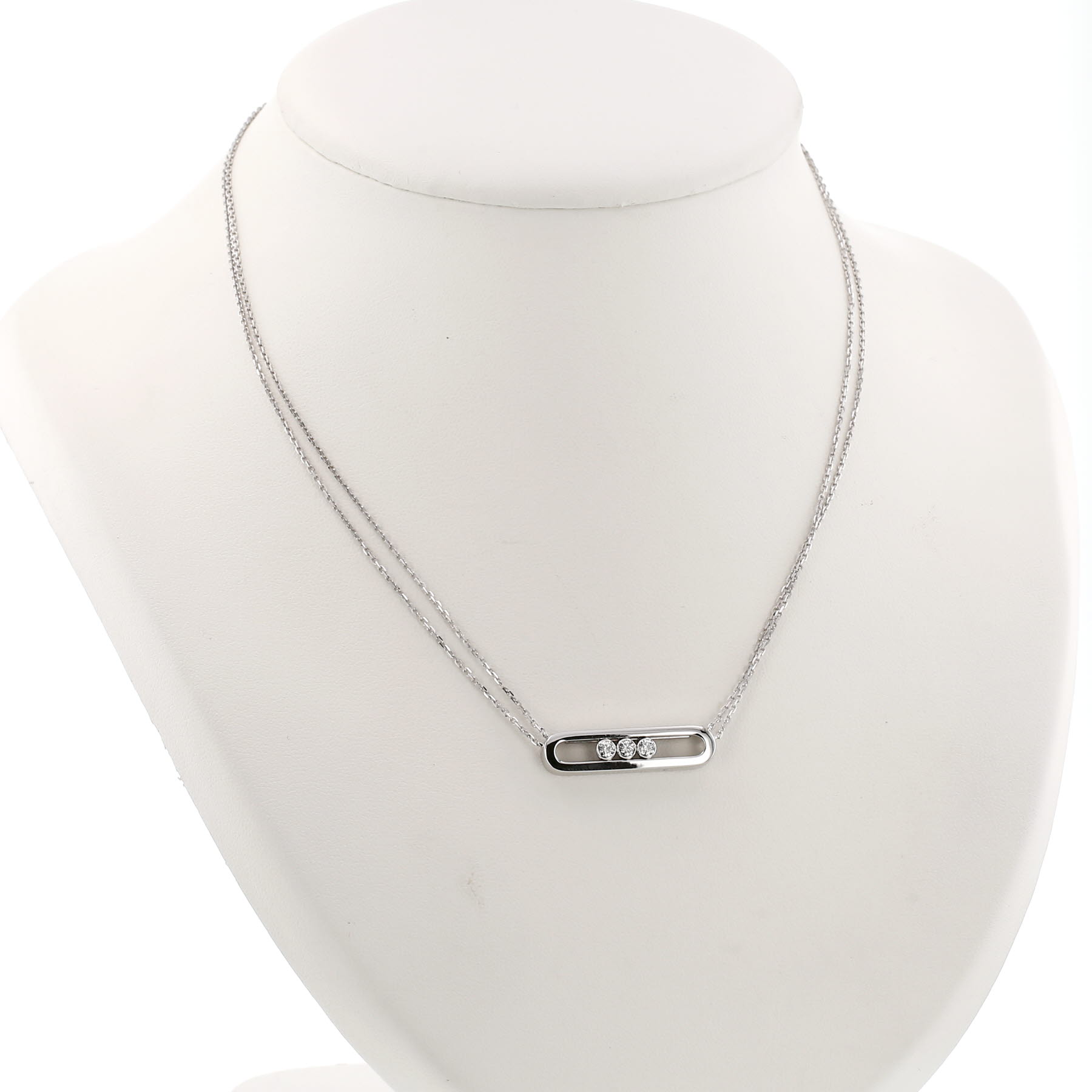 Collier Messika Move en or blanc et diamants
