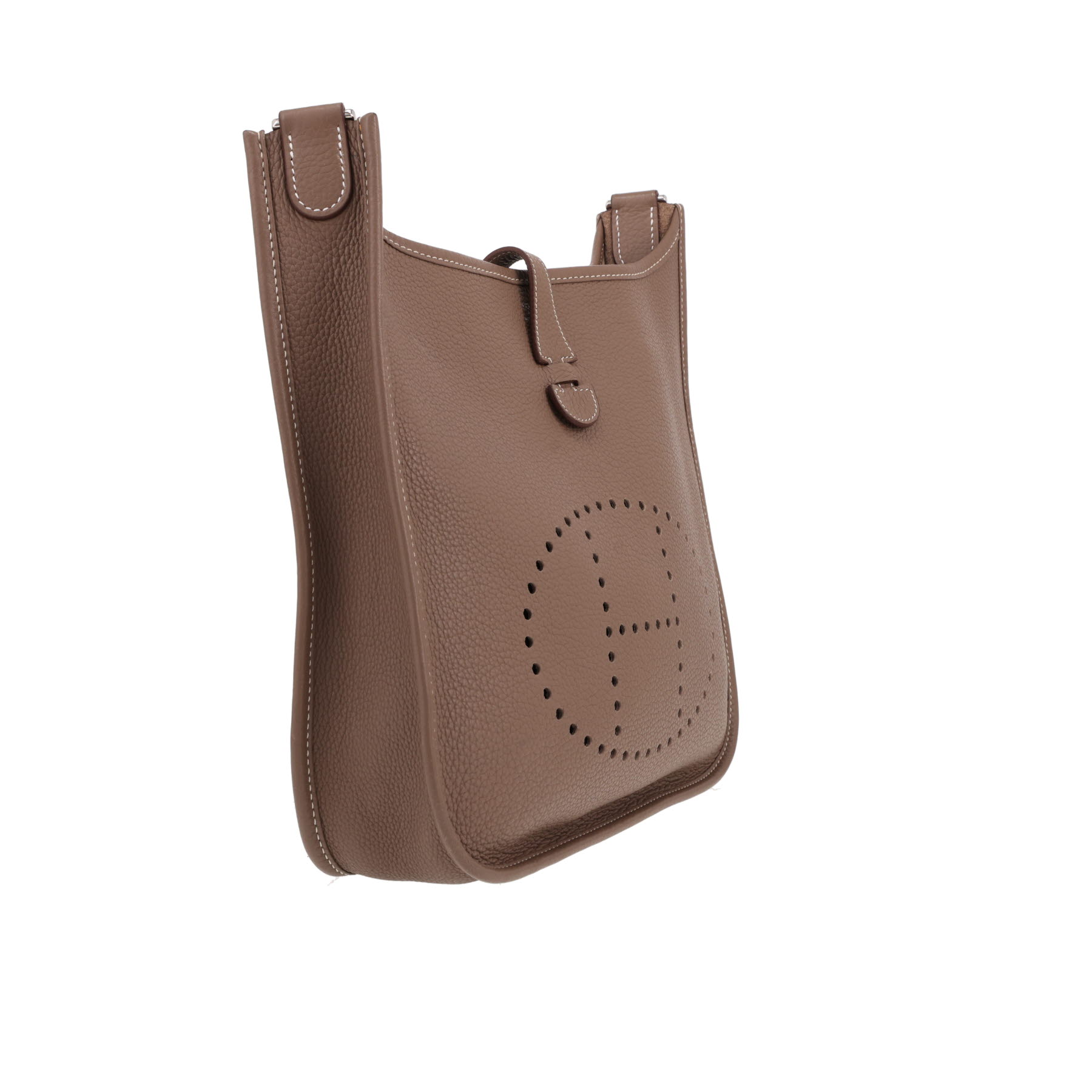 Hermès  Evelyne shoulder bag  in etoupe togo leather