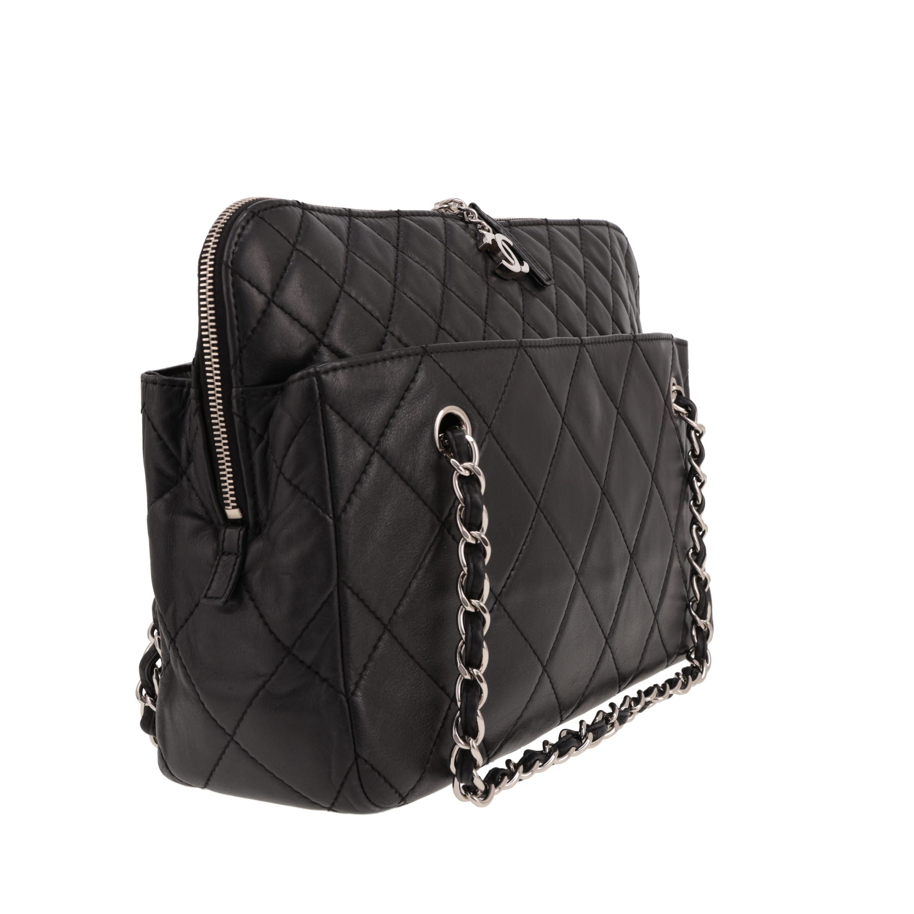 Sac cabas Chanel  Vintage en cuir matelassé noir