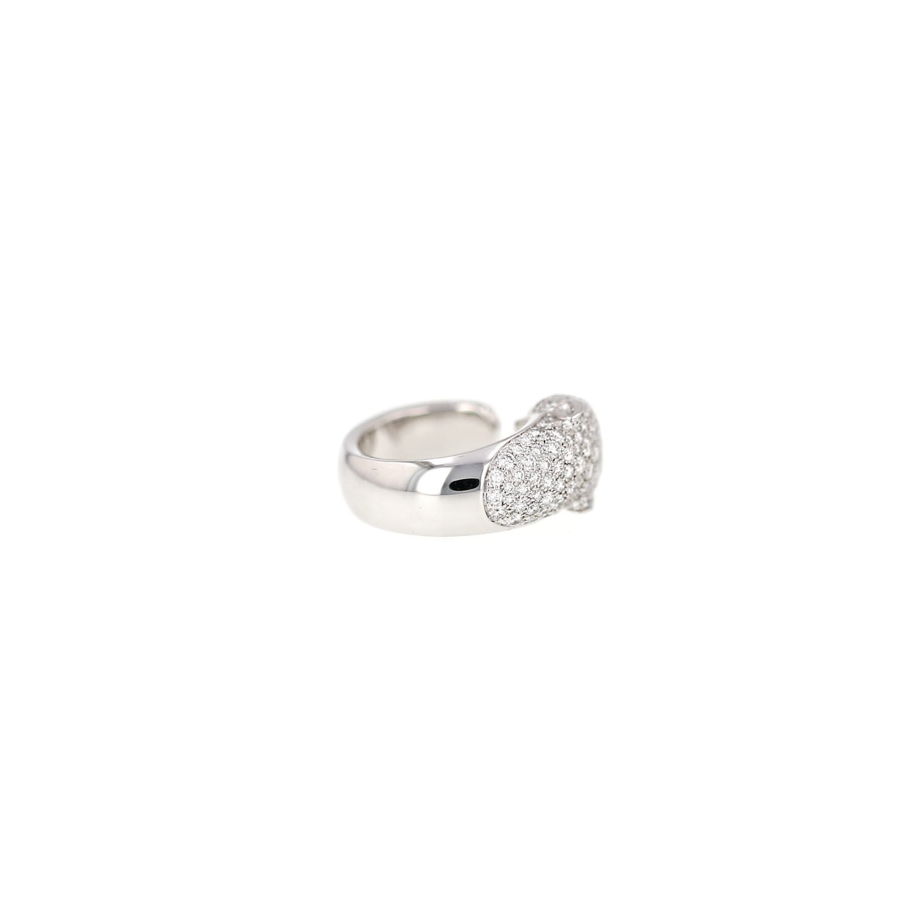 Bague Cartier Panthère en or blanc, diamants et émeraudes