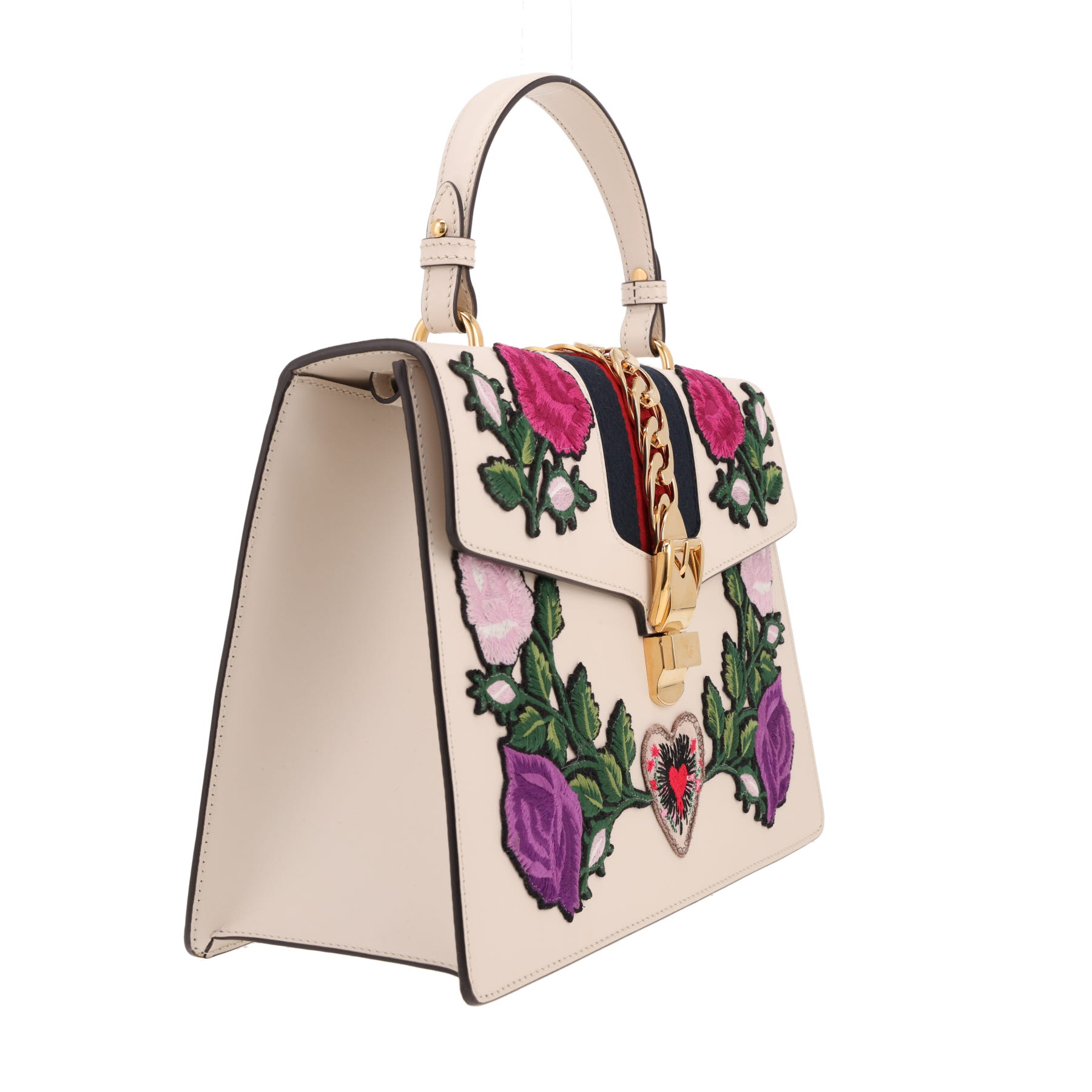 Bolso de mano Gucci  Sylvie en cuero blanco