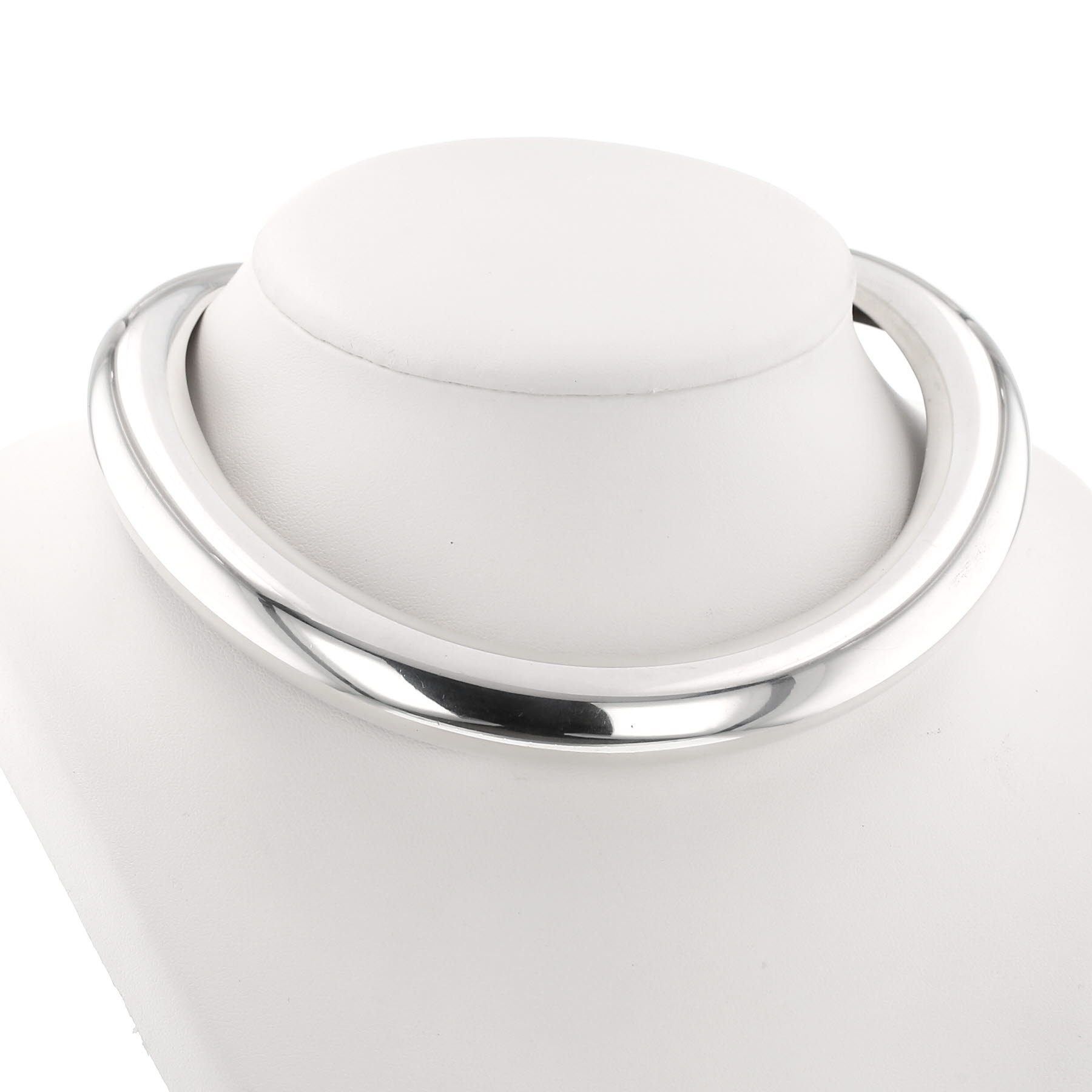 Collar rígido Hermès Mombasa de plata