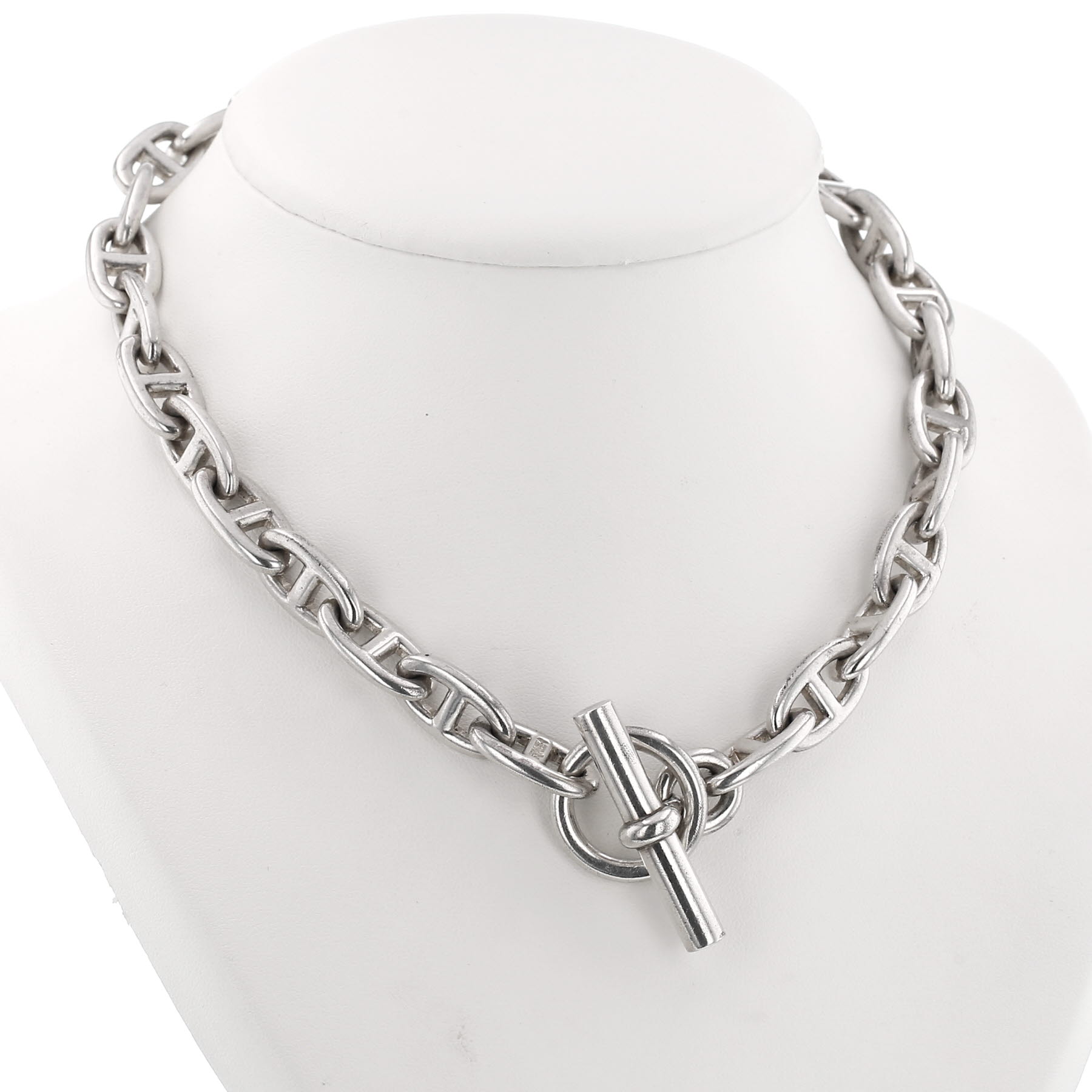 Collar Hermès Chaîne d'Ancre modelo grande de plata
