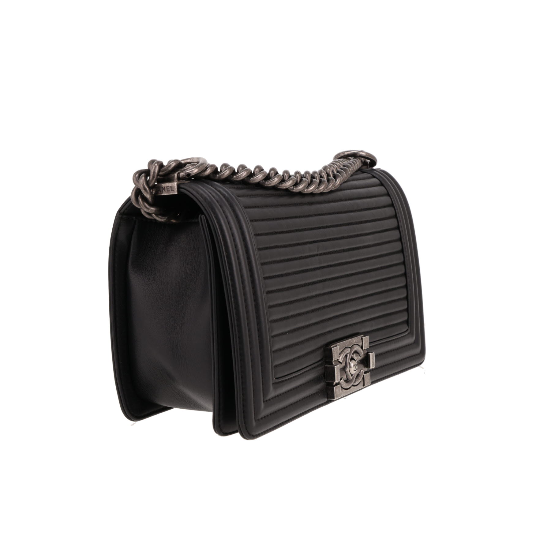 Sac bandoulière Chanel  Boy en cuir noir