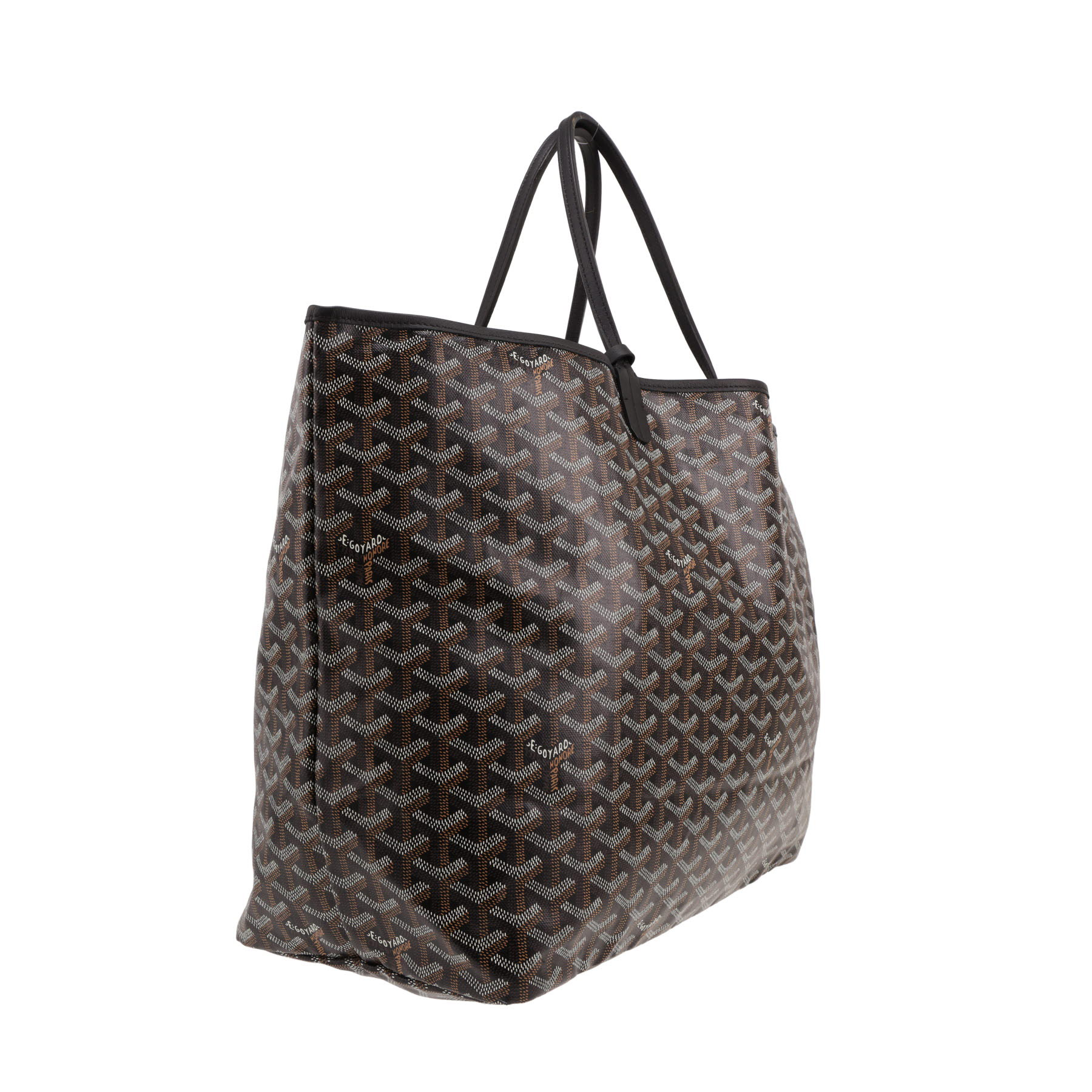 Bolso Cabás Goyard  Saint-Louis en tela Goyardine negra y cuero negro