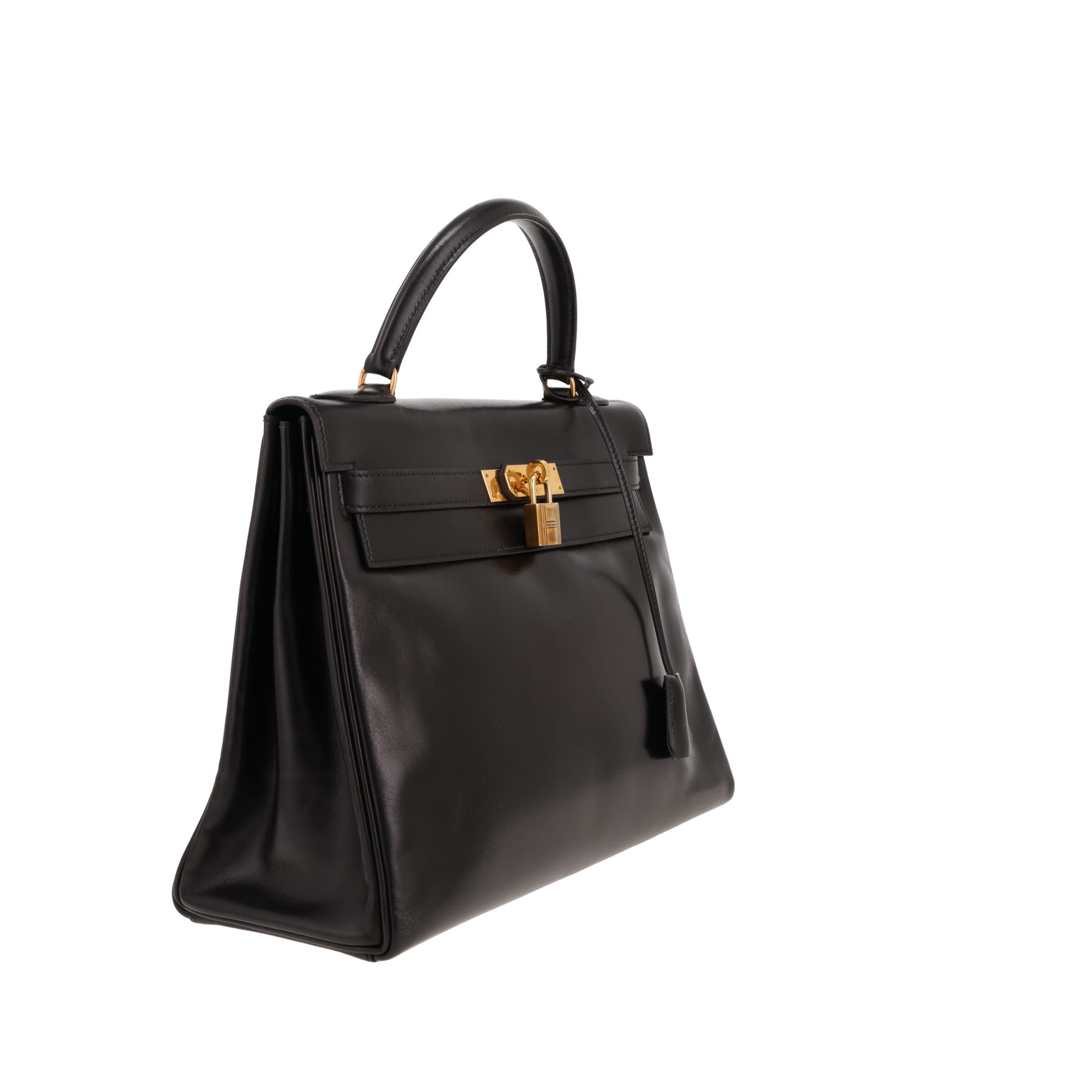 Hermès Kelly 32 cm handbag in Noir box leather