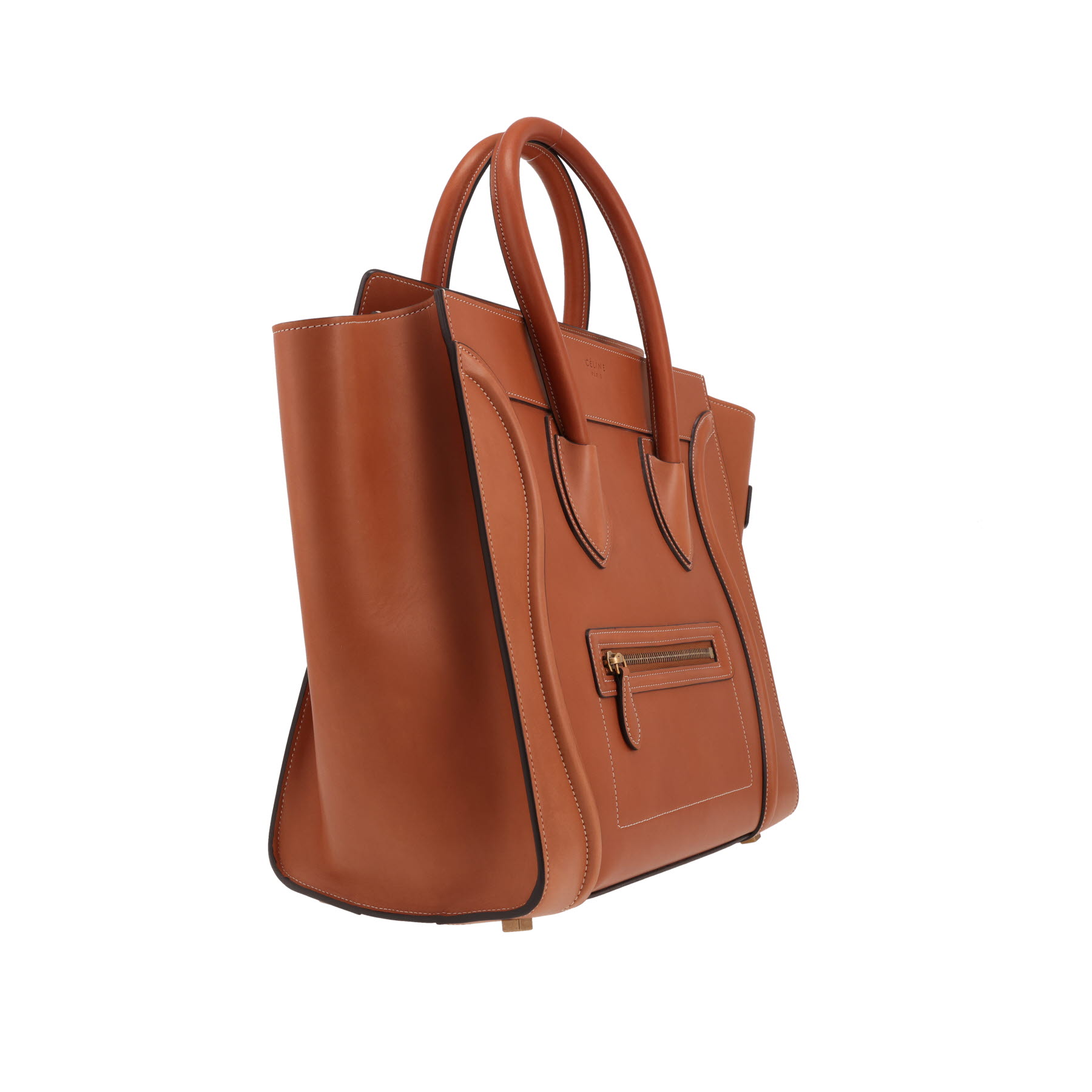 Celine  Luggage handbag  in brown leather