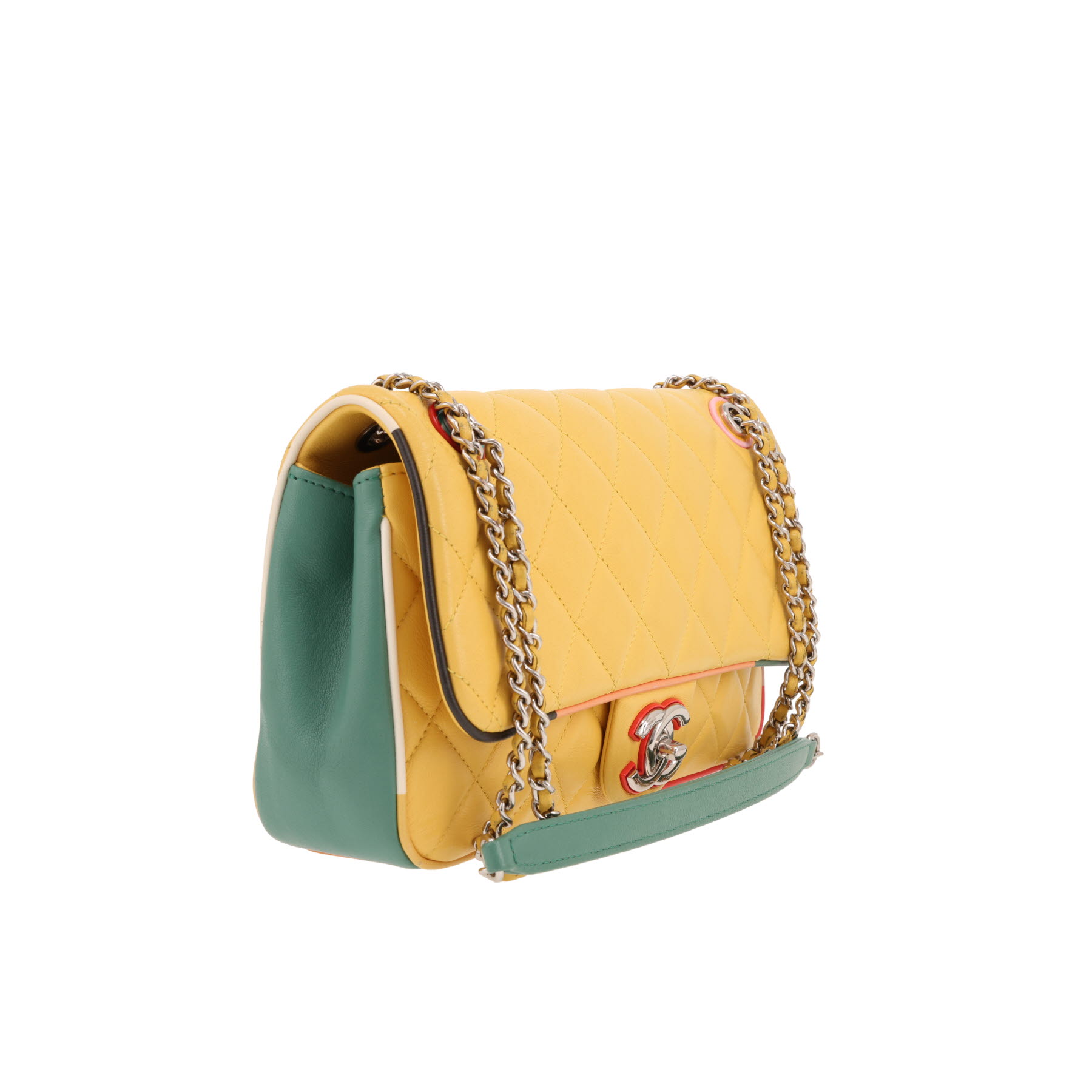 Chanel  Editions Limitées Coco Cuba handbag  in yellow, green and multicolor quilted leather