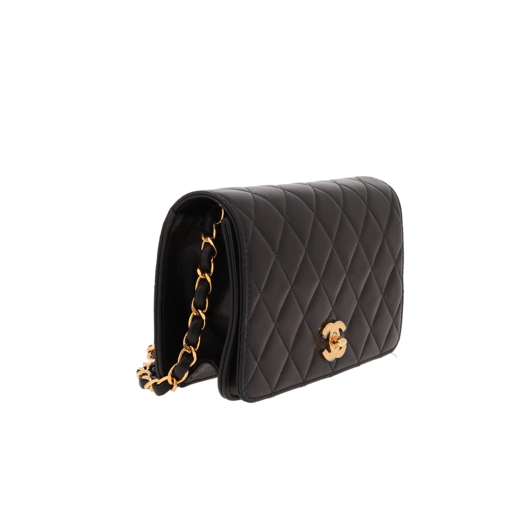 Bolso bandolera Chanel  Mademoiselle en cuero acolchado negro