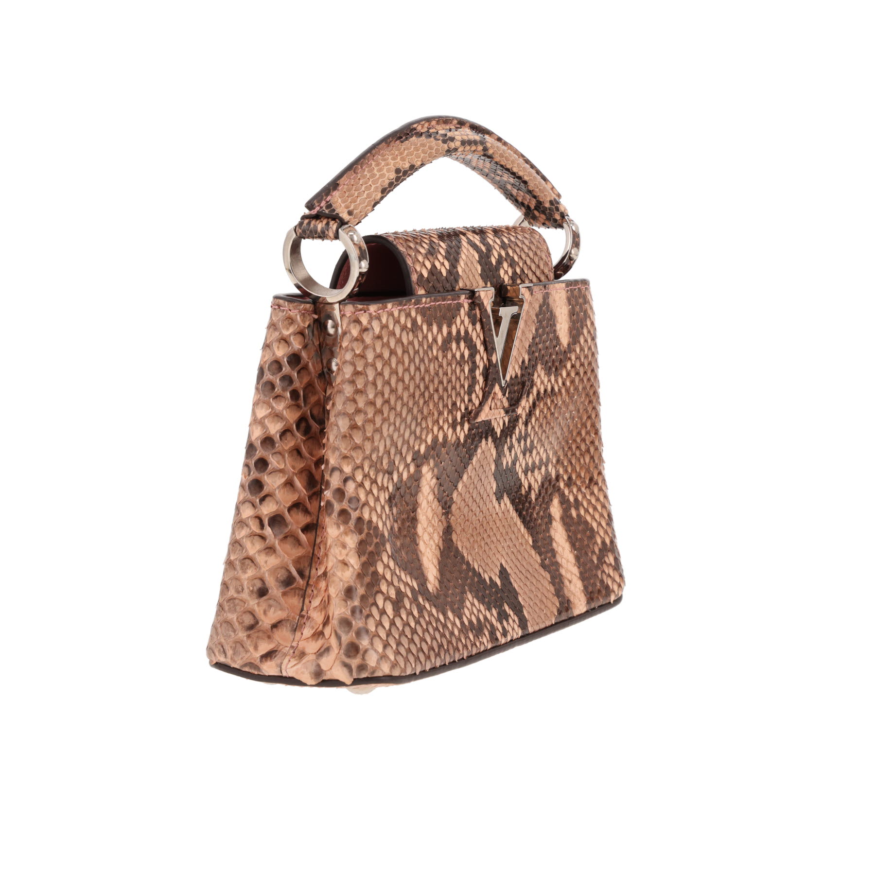 Louis Vuitton  Capucines Mini handbag  in rosy beige python