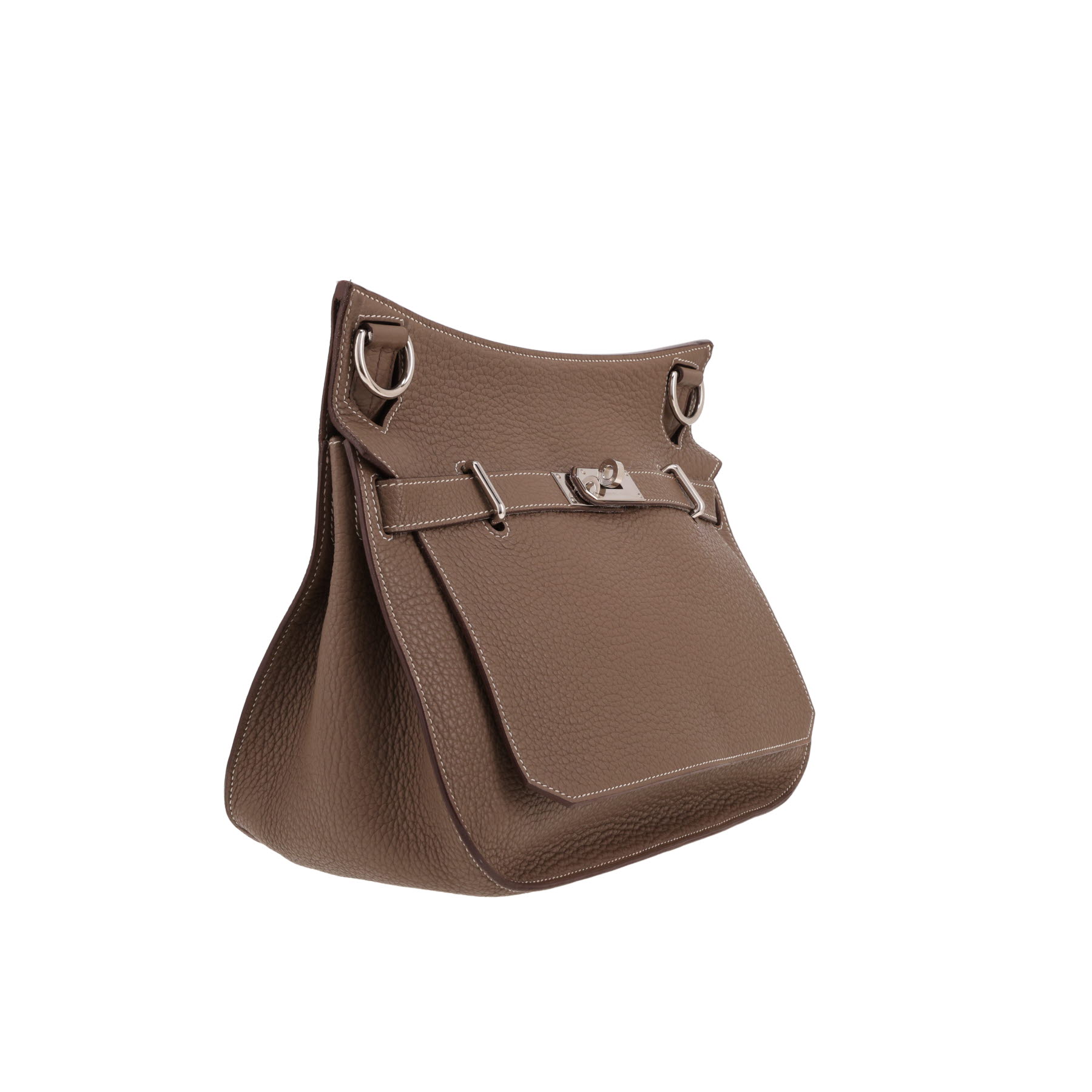 Bolso bandolera Hermès «Jypsiere» de 34 cm, de piel Togo Étoupe color paja