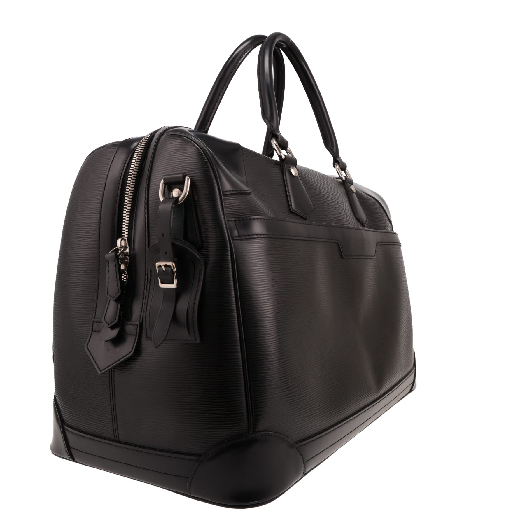 Sac de voyage Louis Vuitton  Bourget en cuir épi noir