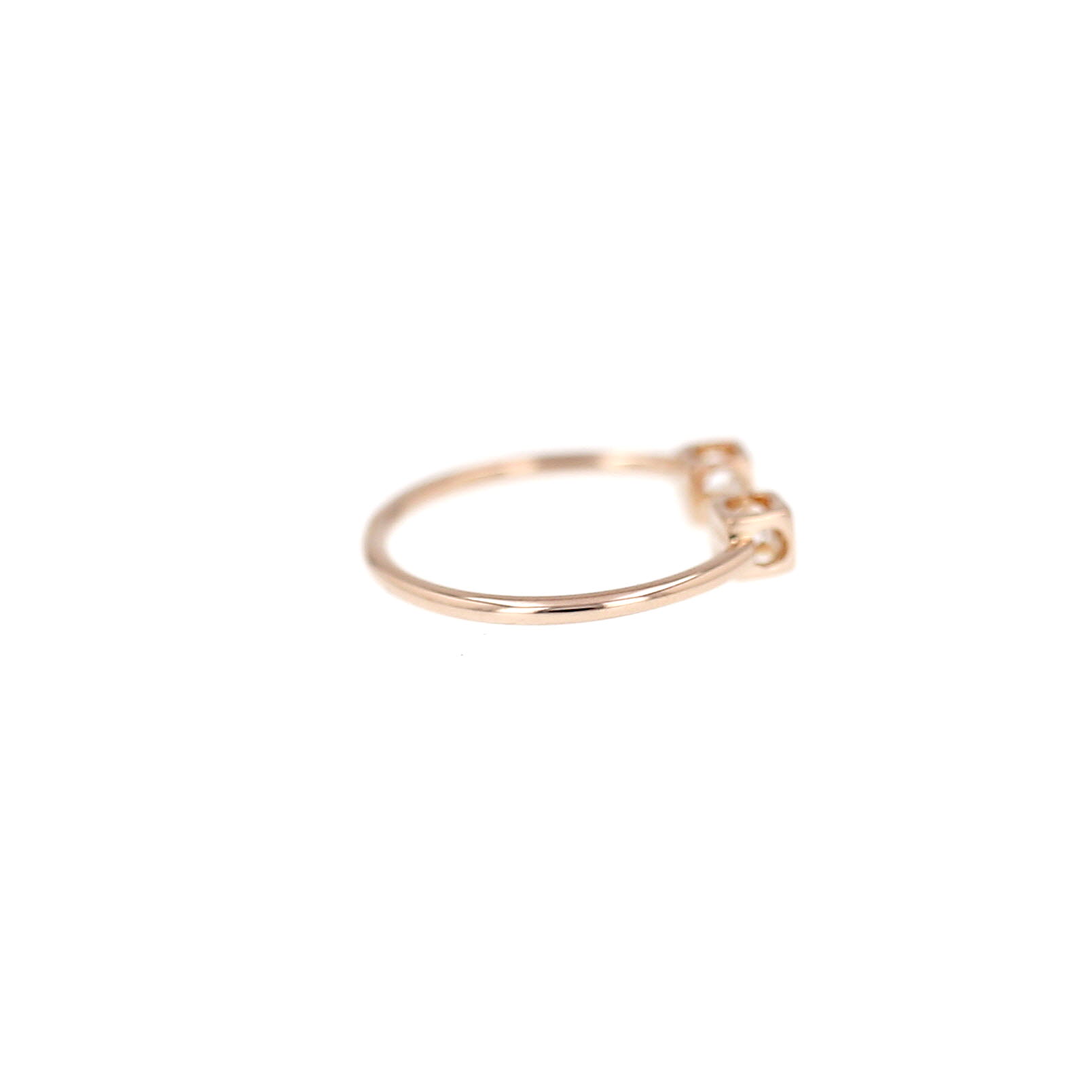 Dinh Van Cube ring in pink gold and diamonds