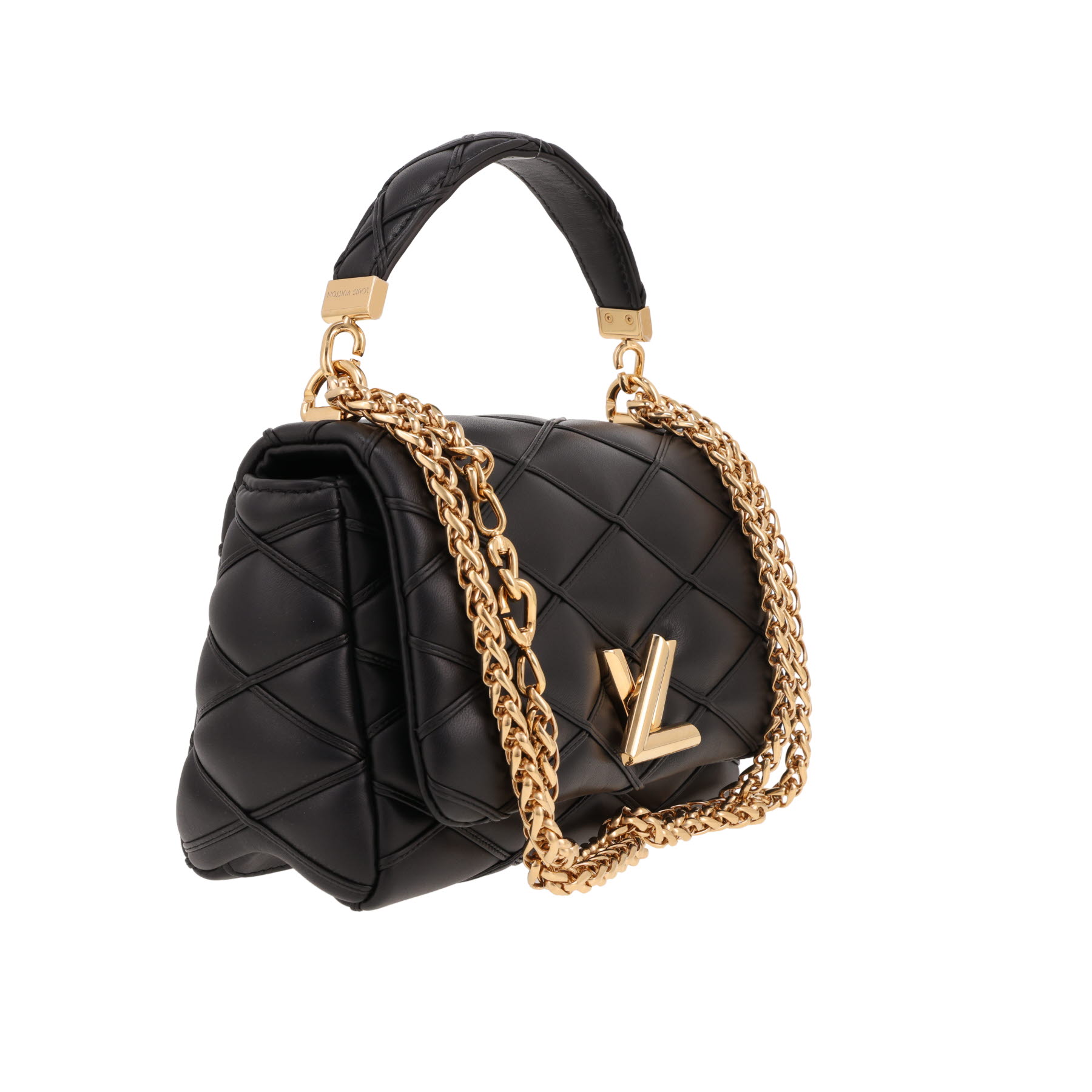 Sac à main Louis Vuitton  GO-14 MM en cuir matelassé noir