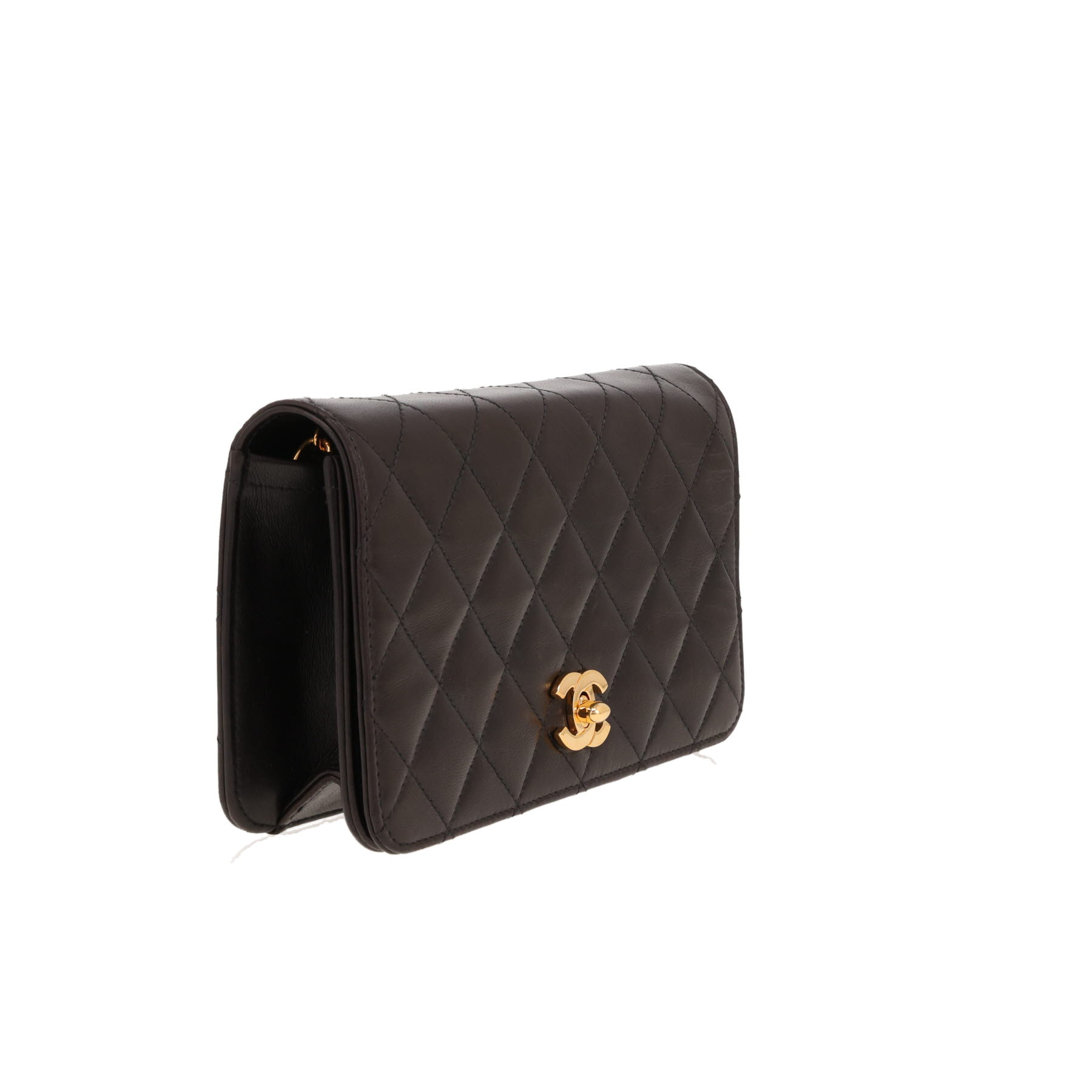 Chanel  Mademoiselle shoulder bag  in black quilted leather